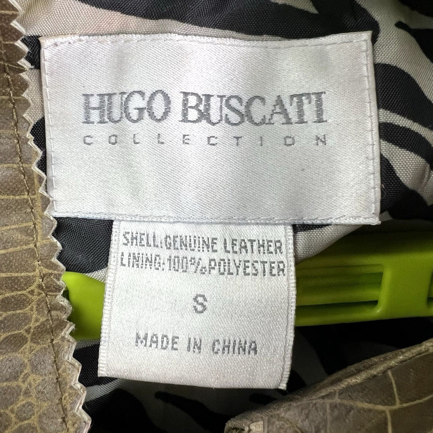 Vintage Hugo Buscati Reptile Snake Print Leather Jacket Womens Small Brown Leather Jacket Womens Small Brown Size S / US 4 / IT 40 - 4 Thumbnail