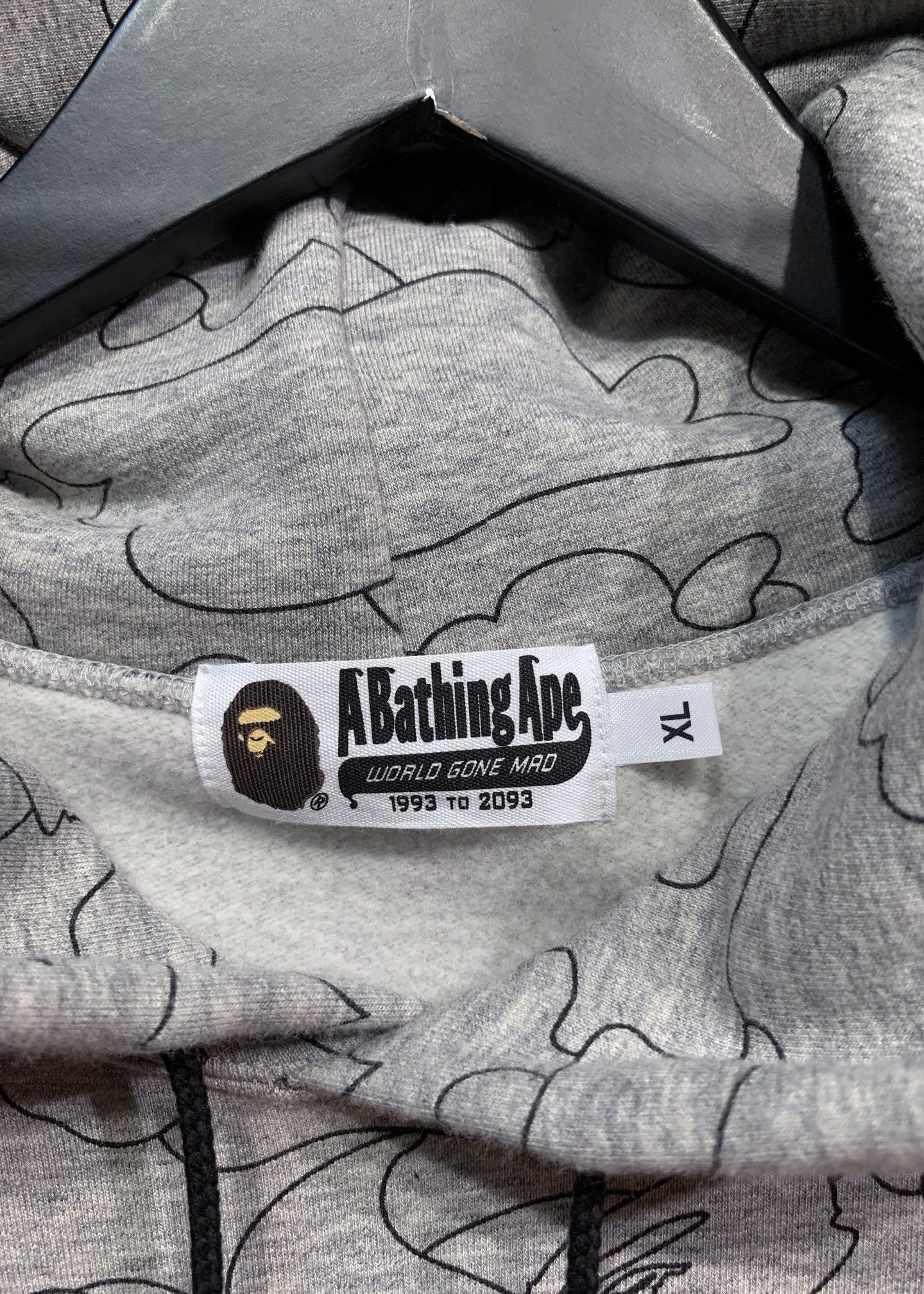 Bape Bape Grey Neoprene Cloud Hoodie Size US XL / EU 56 / 4 - 7 Thumbnail