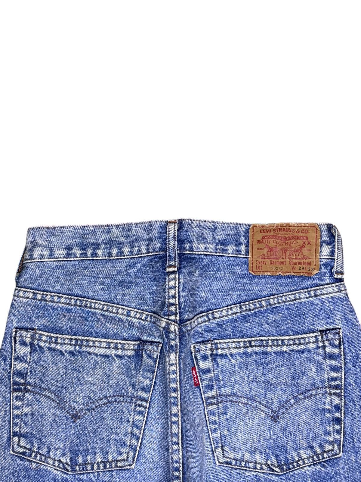 Levi's Vintage 90s Levis 502xx Big E Selvedge Jean Shorts Size 28" / US 6 / IT 42 - 10 Thumbnail