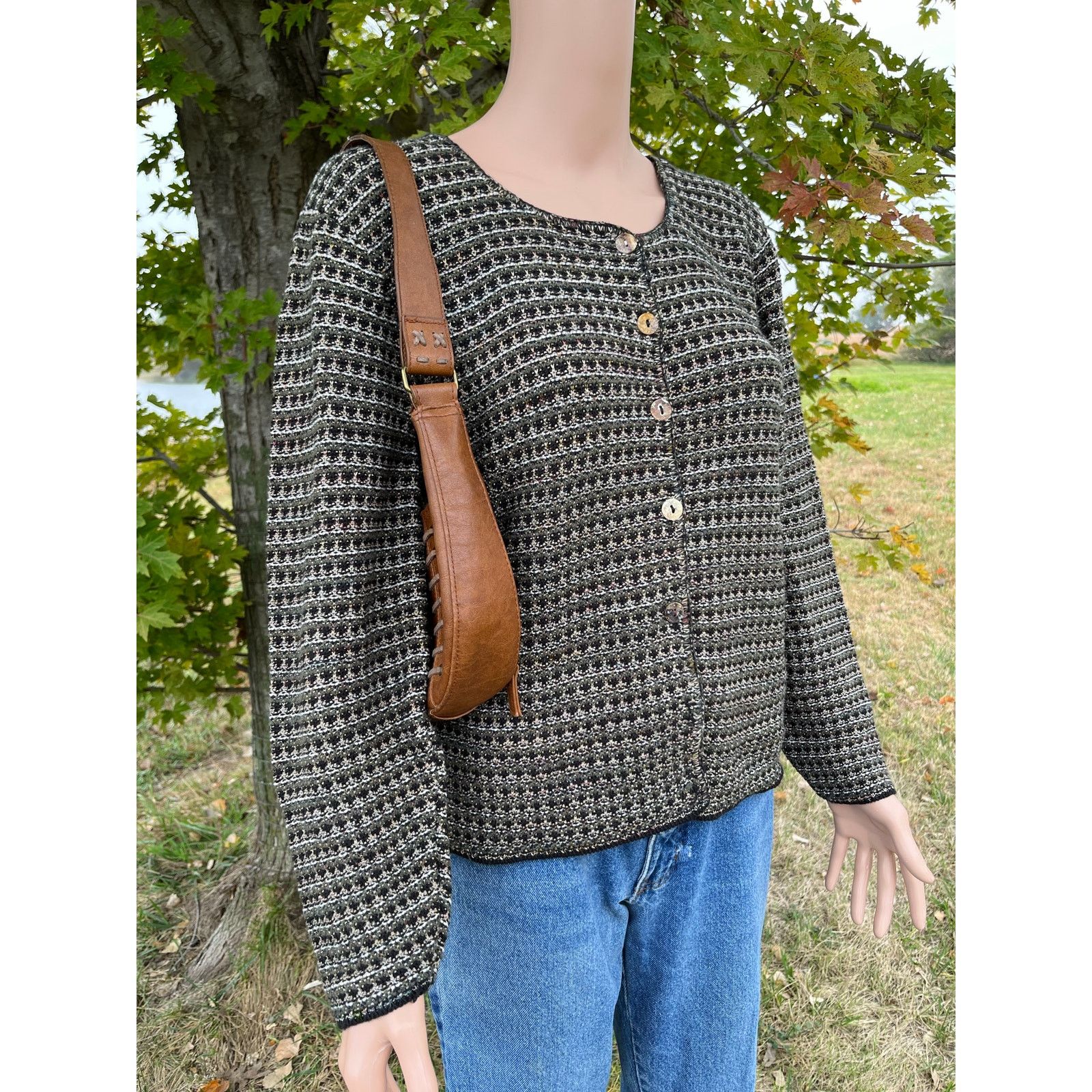 Vintage Vintage Reba Rose Knit Cardigan Size M / US 6-8 / IT 42-44 - 3 Thumbnail