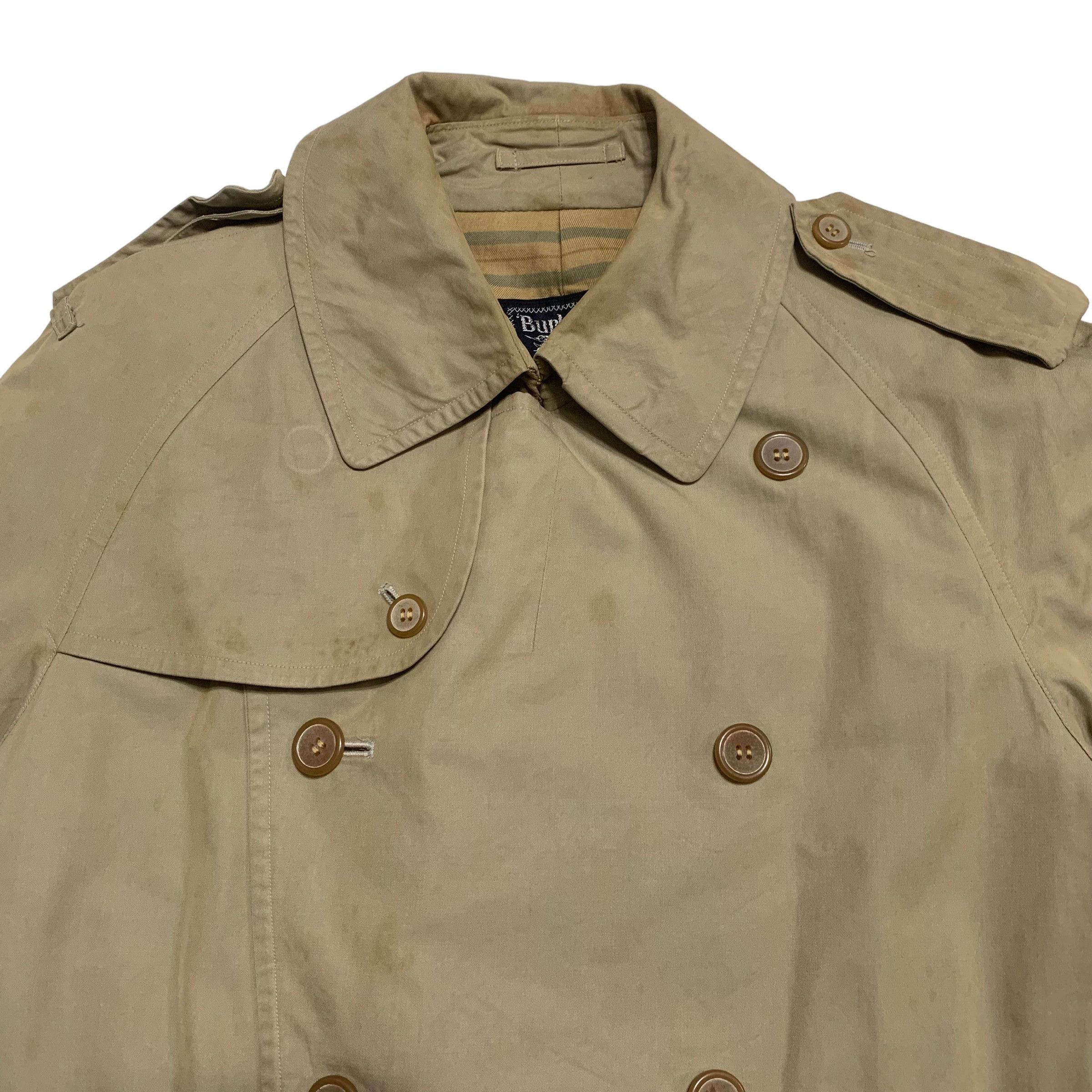 Burberry Vintage 70s Burberrys Double Breast Trench Coat Size US L / EU 52-54 / 3 - 5 Thumbnail