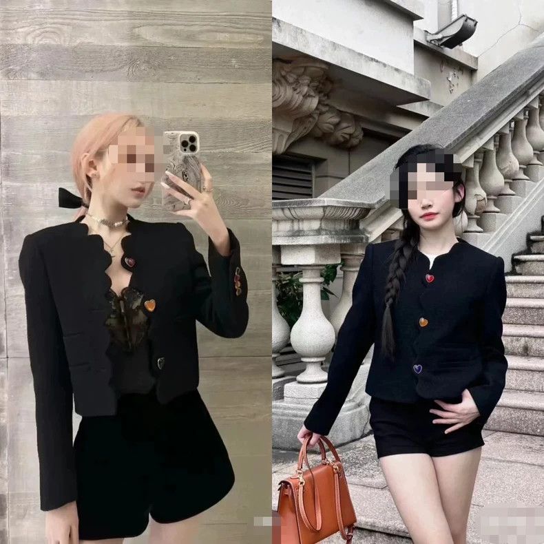 Saint Laurent Paris Saint Laurent Paris Black colored glass buttons, colored p Size XS / US 0-2 / IT 36-38 - 1 Thumbnail