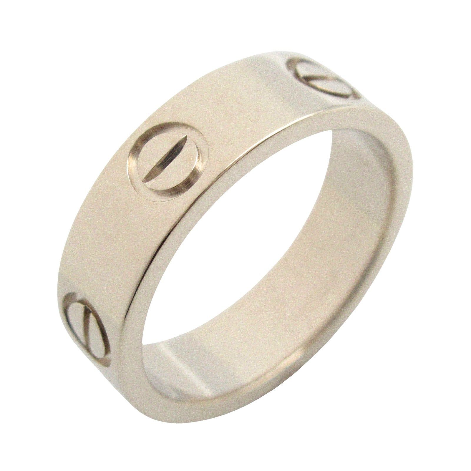 Cartier Cartier Love Ring K18Wg (White Gold) Silver Size ONE SIZE - 1 Thumbnail