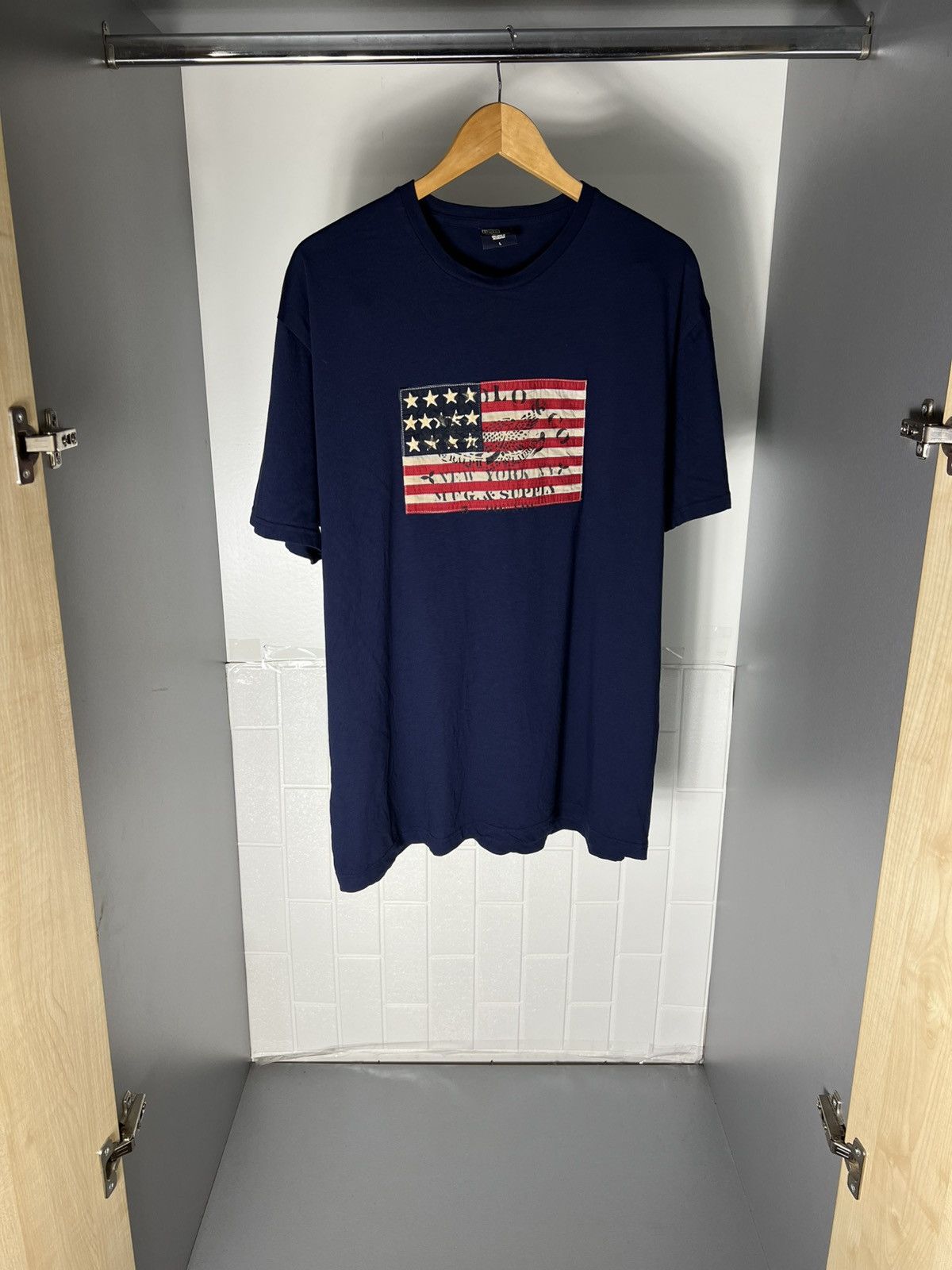 Polo Ralph Lauren VINTAGE POLO RALPH LAUREN USA FLAG CASUAL T-SHIRT Y2K 90s Size US L / EU 52-54 / 3 - 11 Thumbnail