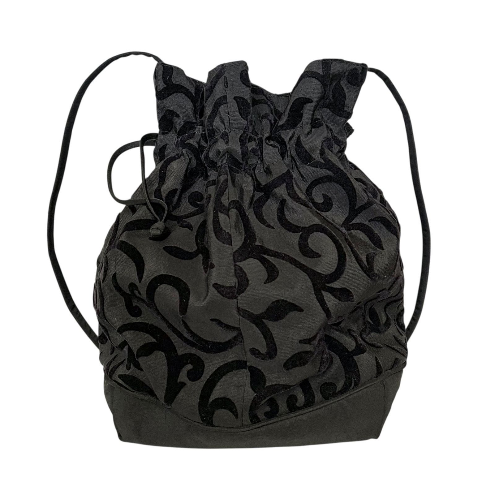 Other NWT Mycra Pac Reversible Black Scroll Drawstring Bag Size ONE SIZE - 3 Thumbnail