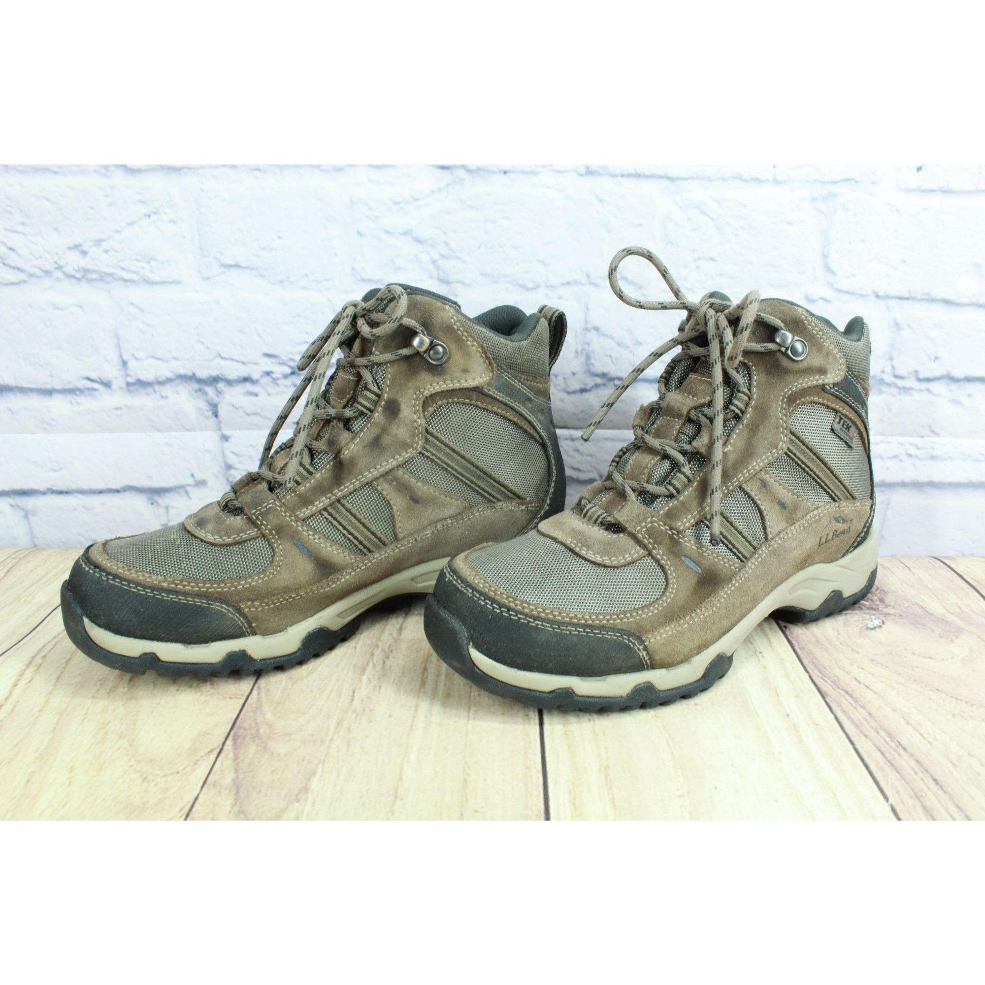L.L. Bean LL Bean Model 4 Brown Suede Waterproof Hiking Boots Size US 7 / EU 40 - 3 Thumbnail