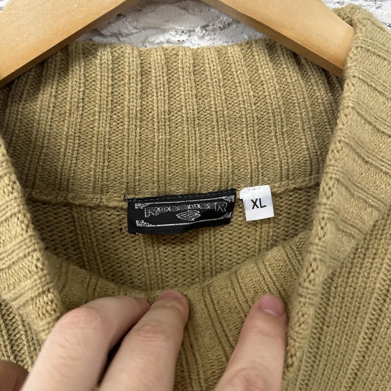 Rocawear Y2K Rocawear Baggy Sweater White and Brown XL Size US XL / EU 56 / 4 - 4 Thumbnail