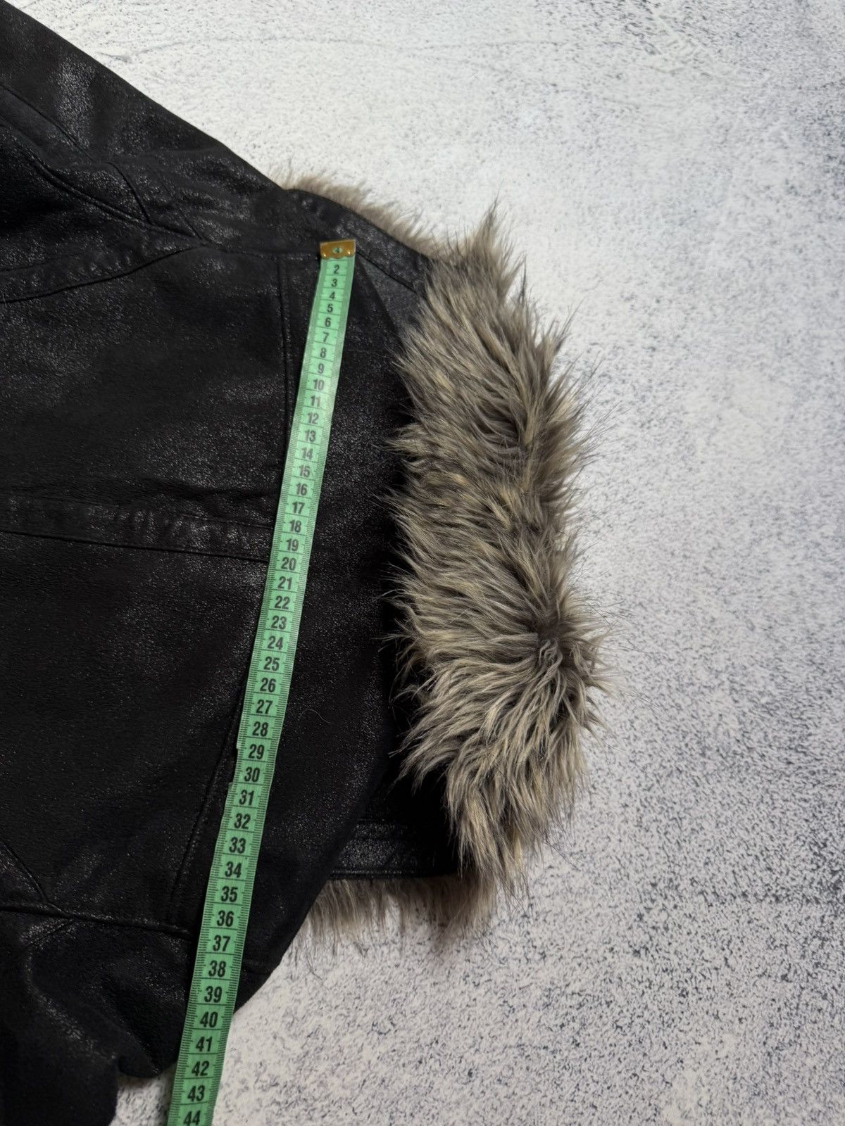 Giorgio Armani Rare! Rick Owens Style Faux Fur Short Jacket Y2K Opium Size M / US 6-8 / IT 42-44 - 18 Thumbnail