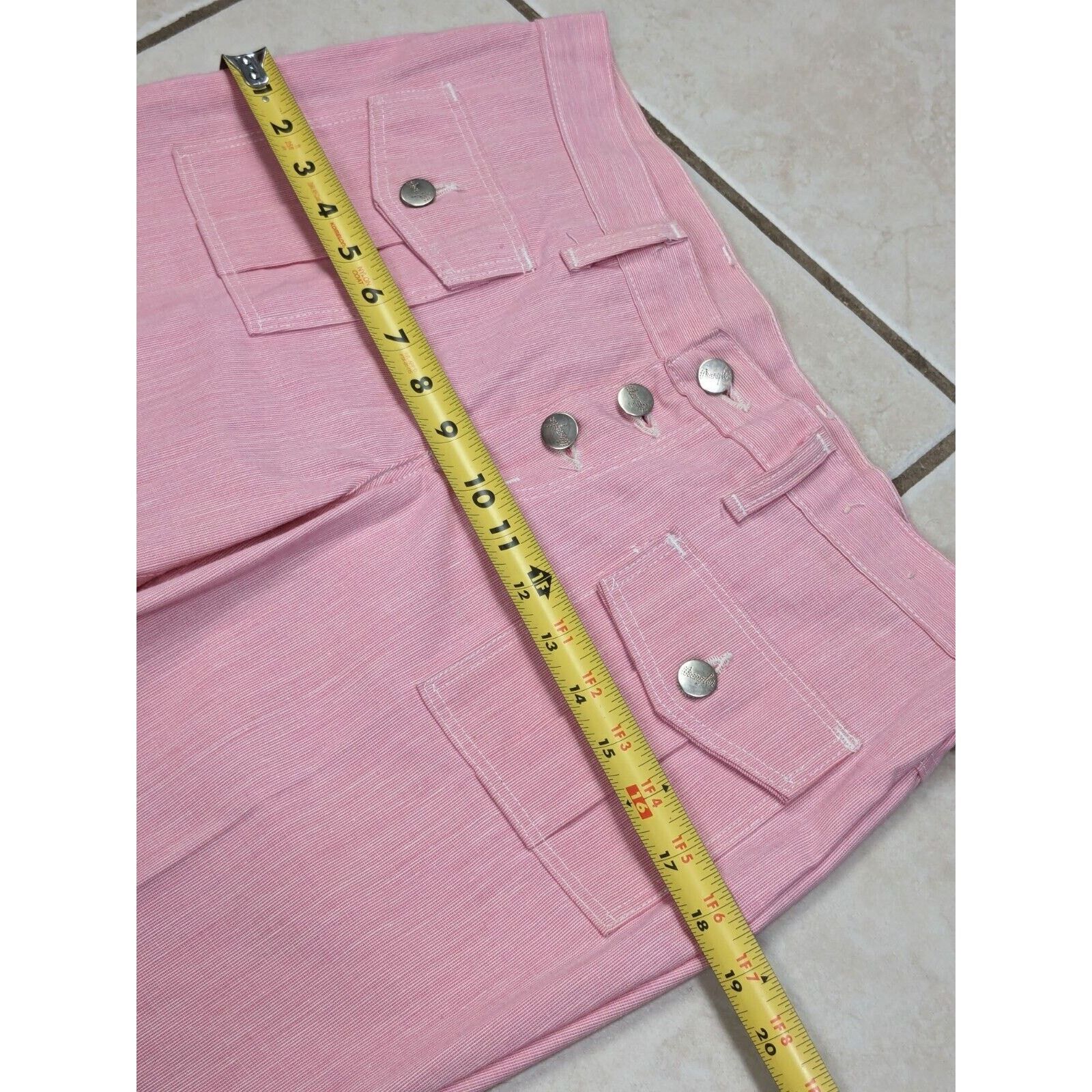 Wrangler Vtg 70s Wrangler Bell Bottom Flare Jeans Juniors 13 Pink USA Size 32" / US 10 / IT 46 - 10 Thumbnail