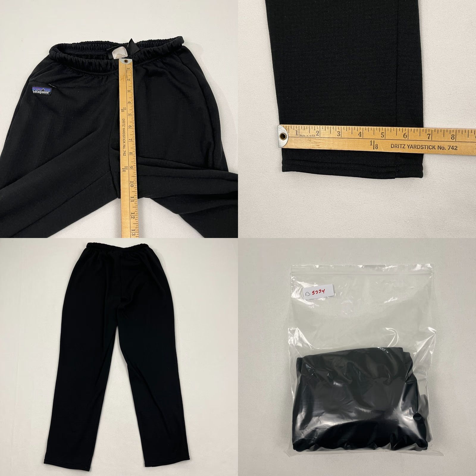 Patagonia Patagonia Pants Womens S Black Prt R1 Regulator Fleece Lined Inseam 27" Polartec Hiking Straight Casual Outdoor Sports Size 28" / US 6 / IT 42 - 8 Thumbnail