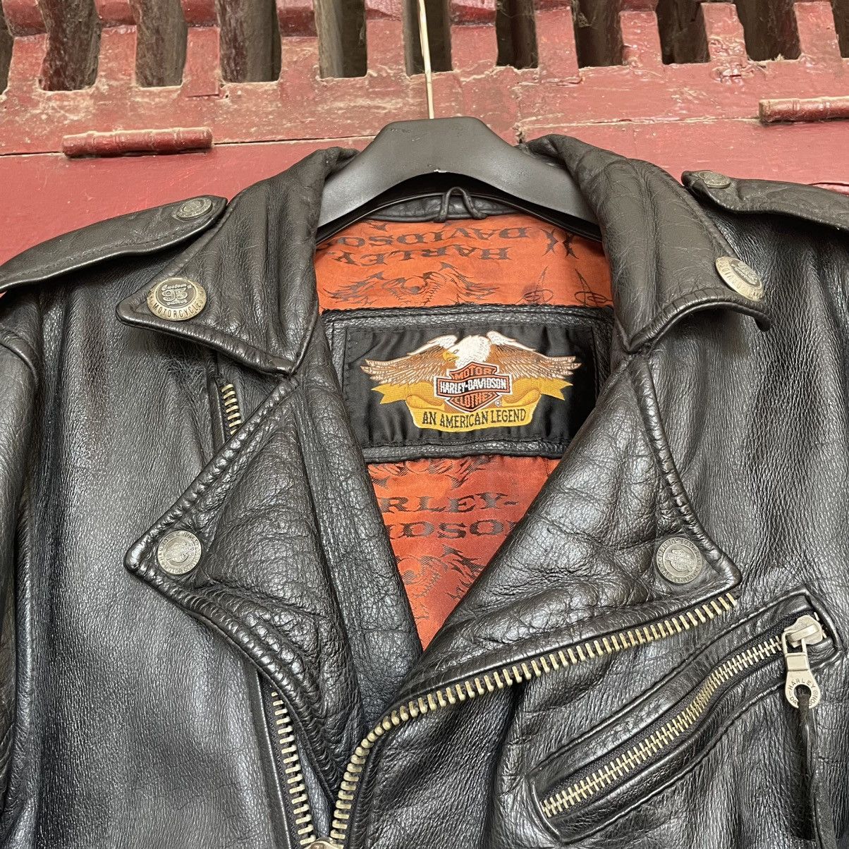 Harley Davidson Harley Davidson 00s - Classic Leather Biker Jacket Size US M / EU 48-50 / 2 - 4 Thumbnail