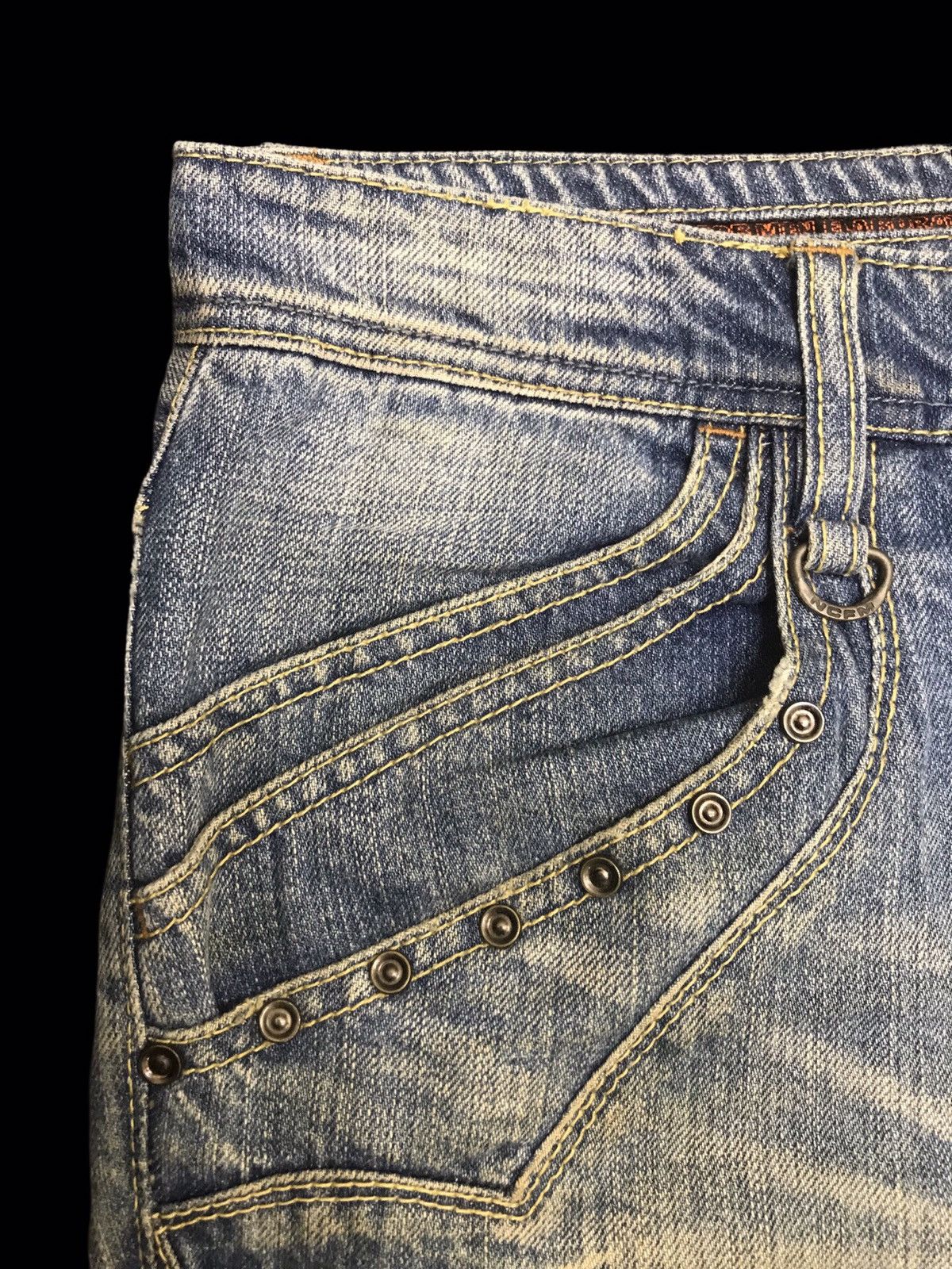 Japanese Brand 💥FLARE💥NCFM Japan Design Seditionari Fade Flare Denim F108 Size US 34 / EU 50 - 9 Thumbnail