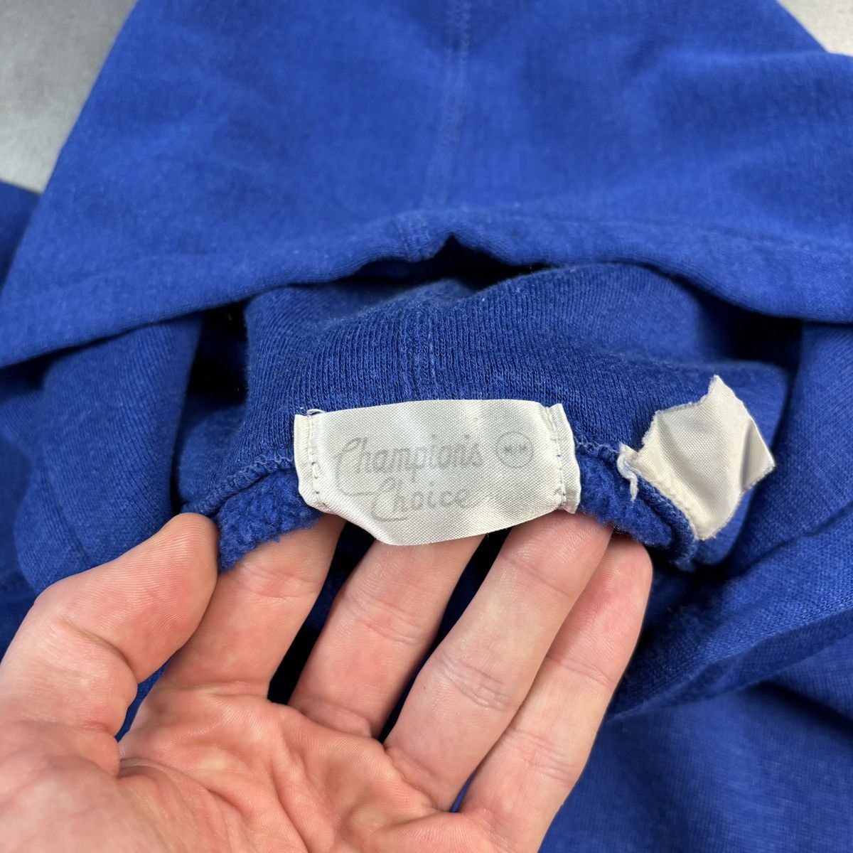 Champion × Other × Vintage 1980s Raglan Hoodie Vintage Pullover Sweatshirt 50/50 Blue Size US M / EU 48-50 / 2 - 5 Thumbnail