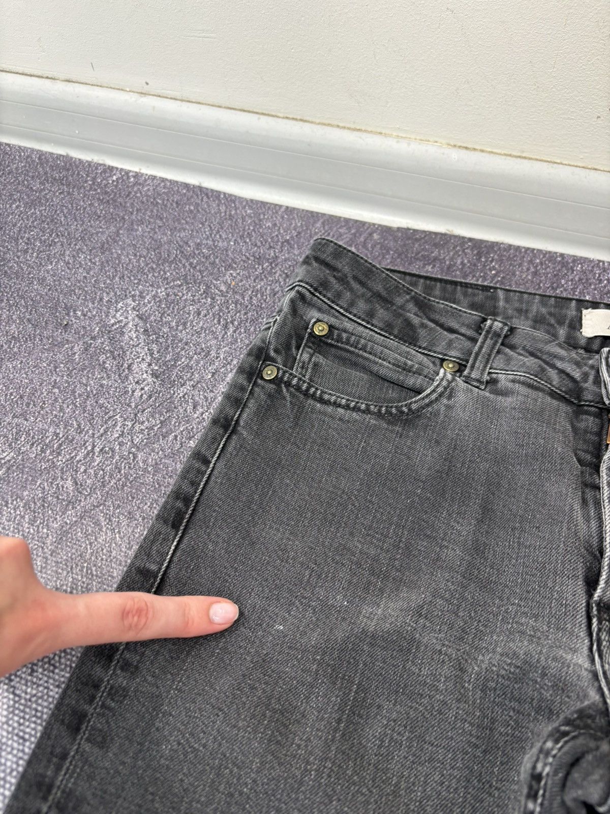 Acne Studios Acne Studios Hex Cash Slim Fit Gray Luxury Denim Jeans Size US 29 - 5 Thumbnail