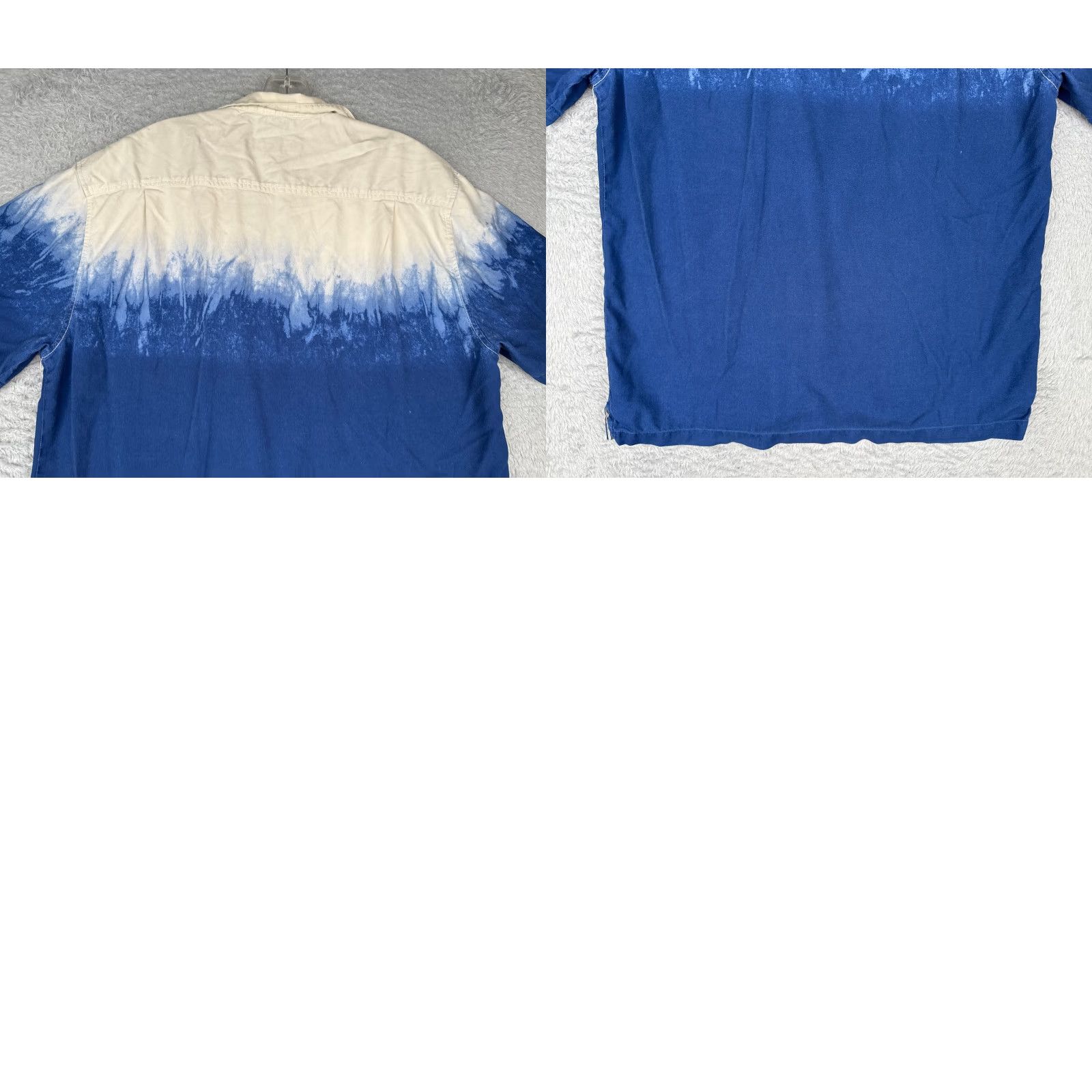 Tommy Bahama Tommy Bahama Shirt Men Large Blue Ivory 100% Silk Button Hawaiian Short Sleeve Silk Button-Up Beach Designer Hawaiian Men L Blue 40 in Chest Size US L / EU 52-54 / 3 - 9 Thumbnail