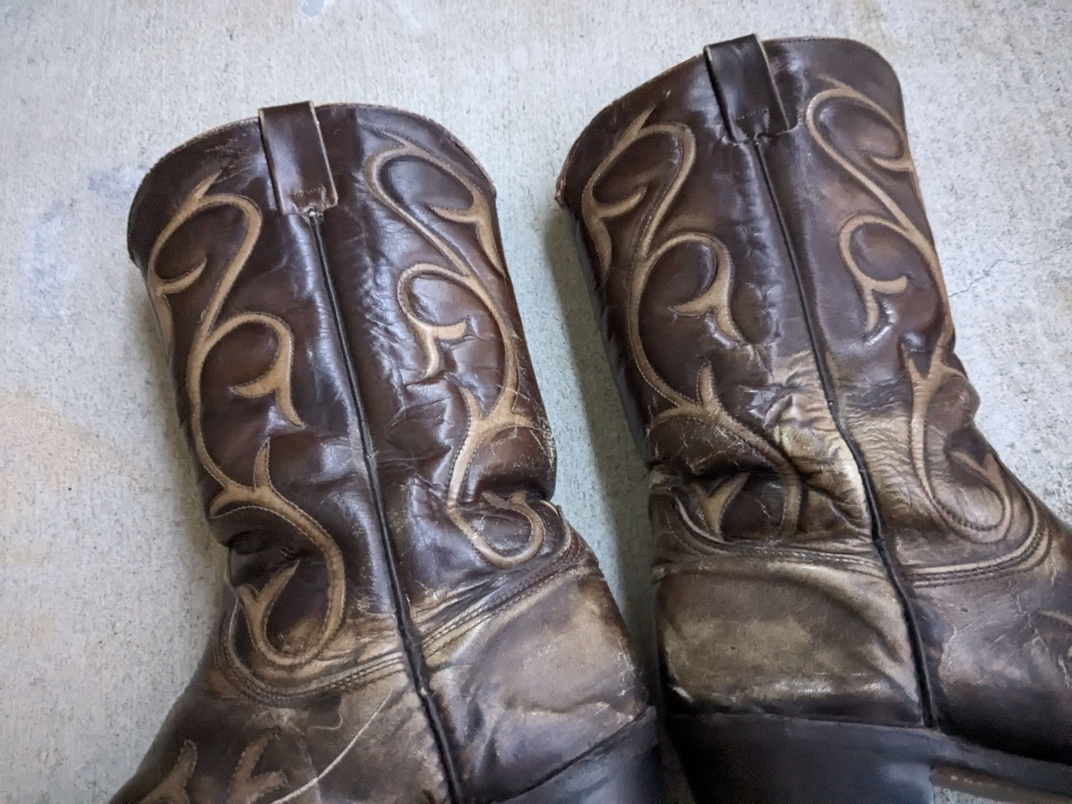Wrangler Vintage Wrangler Cowboy Boots Brown 9 EE Wide Leather USA Size US 9 / EU 42 - 3 Thumbnail