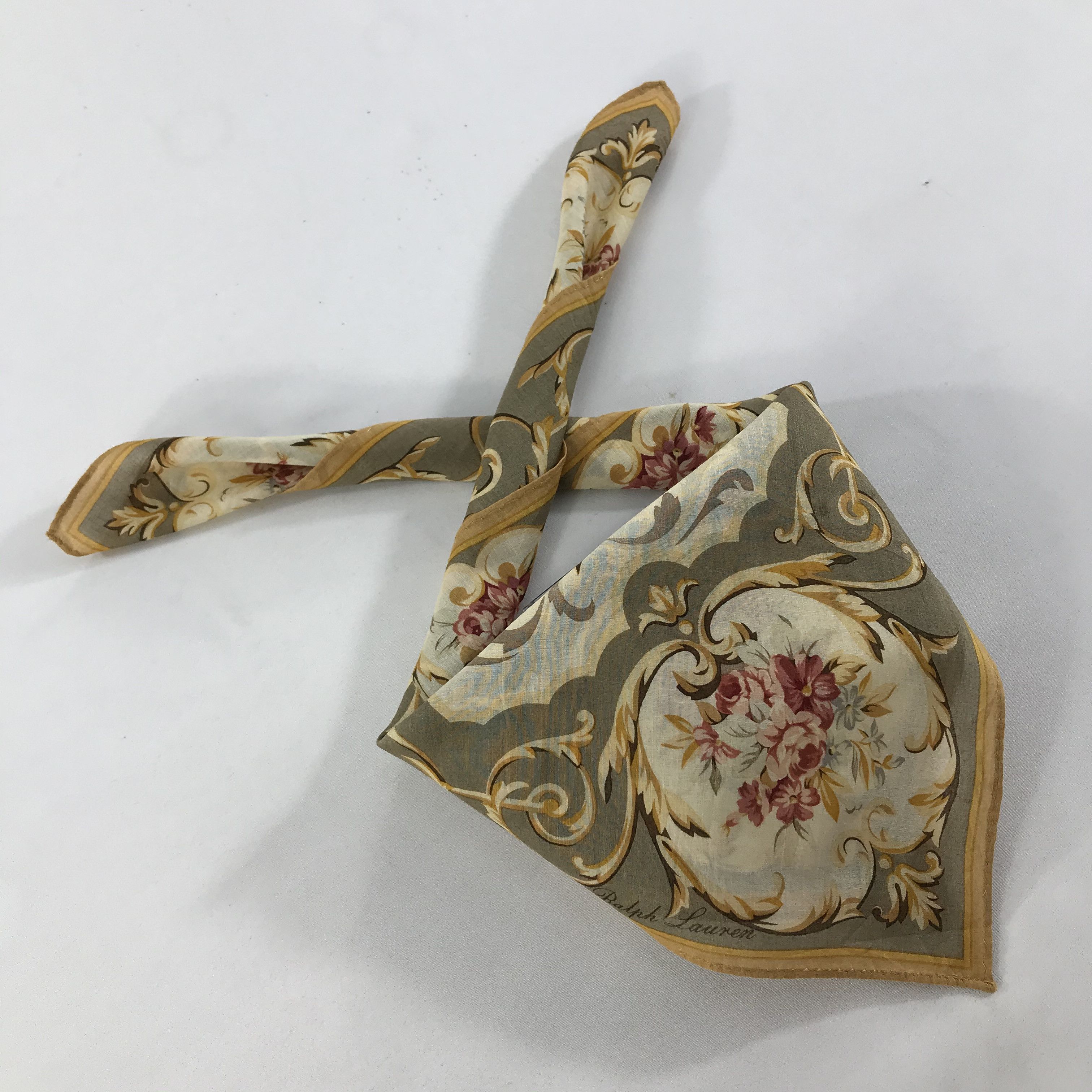Ralph Lauren × Vintage Ralph Lauren Bandana / Handkerchief / Neckerchief - S1590 Size ONE SIZE - 4 Thumbnail