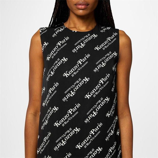 Kenzo o1g2r1mq1024 Mini Dress in Black & White Size M / US 6-8 / IT 42-44 - 3 Thumbnail
