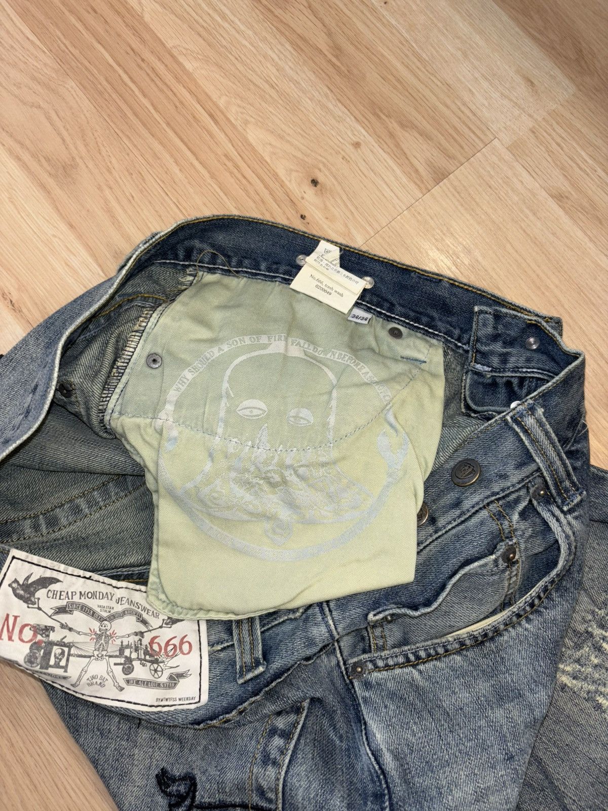 Cheap Monday × Vintage Cheap Monday #666 trash wear Rare Size US 34 / EU 50 - 5 Thumbnail