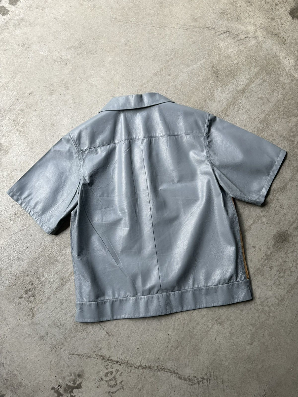 Prada Prada SS18 Two Tone Leather Shirt Size US M / EU 48-50 / 2 - 7 Thumbnail