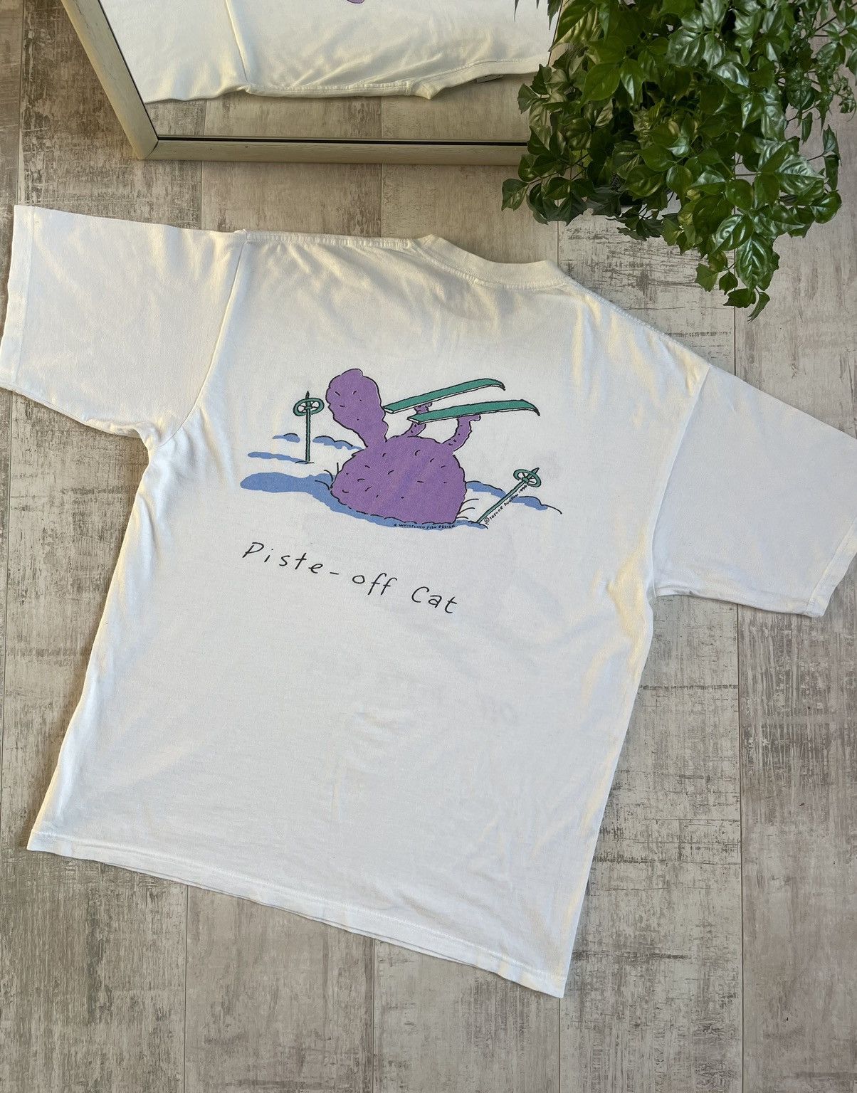Vintage 1996 Off - Piste Cat Vintage T-Shirt Trevor Dunton VERY RARE Size US L / EU 52-54 / 3 - 5 Thumbnail