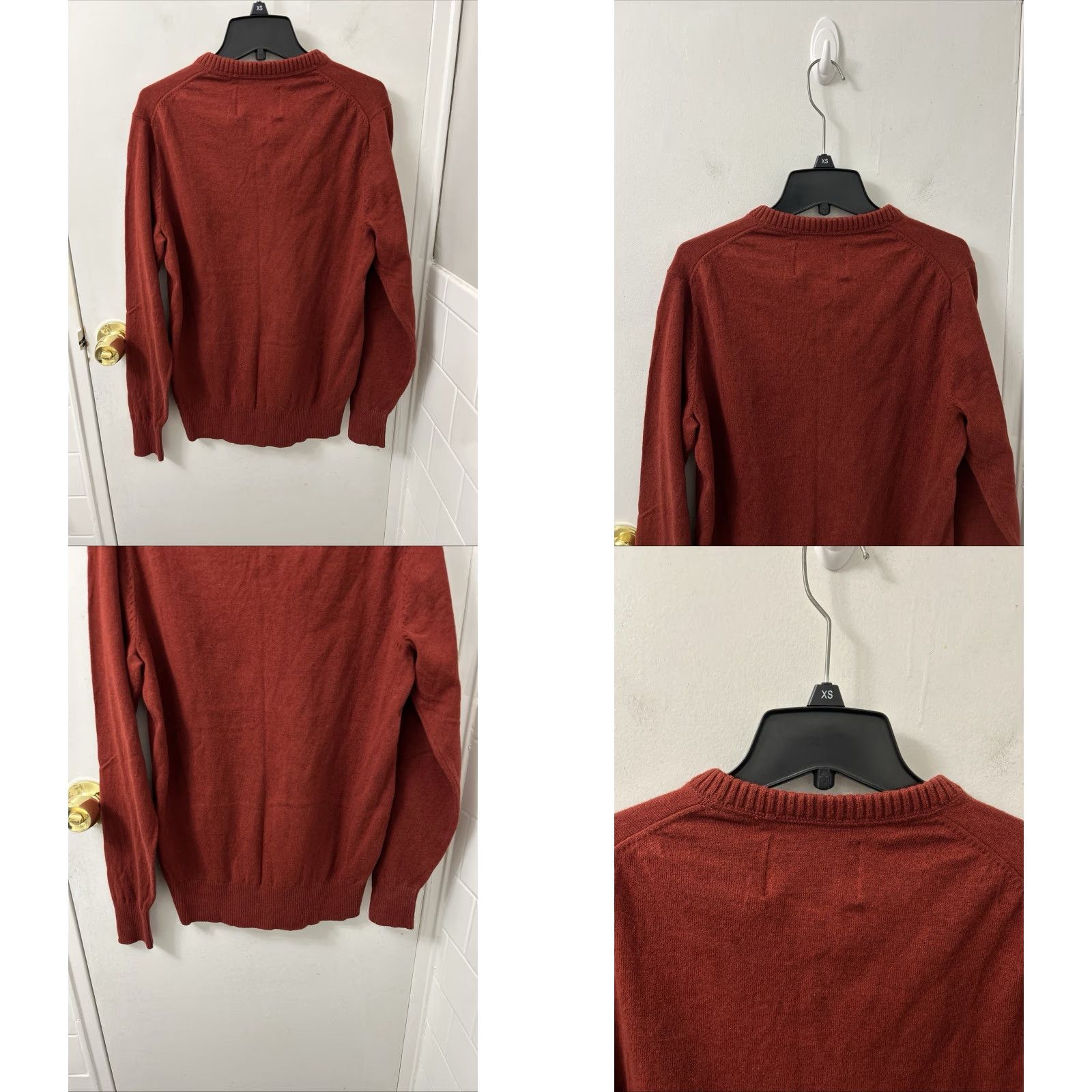 Eddie Bauer Eddie Bauer Sweater V-Neck Mens Size S Red Cashmere Cotton Knit Pullover L/S Regular Size US S / EU 44-46 / 1 - 8 Thumbnail