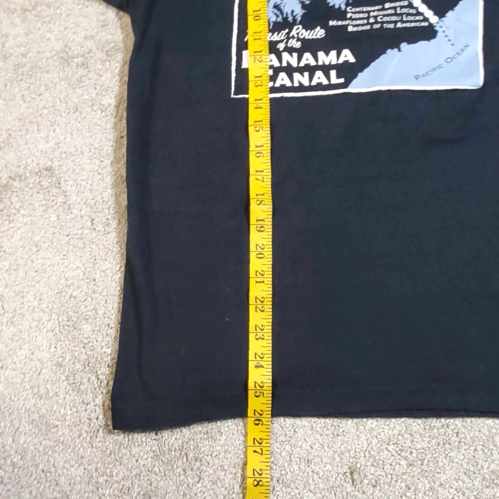 Vintage VINTAGE Panama Canal T Shirt Black Graphic Tee Unisex M Transit Route Map Size US M / EU 48-50 / 2 - 5 Thumbnail