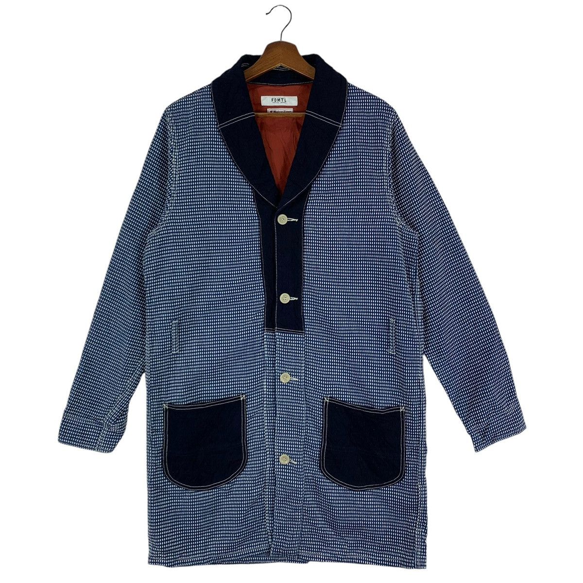 FDMTL VINTAGE FDMTL INDIGO SASHIKO BORO COAT Size US M / EU 48-50 / 2 - 1 Thumbnail