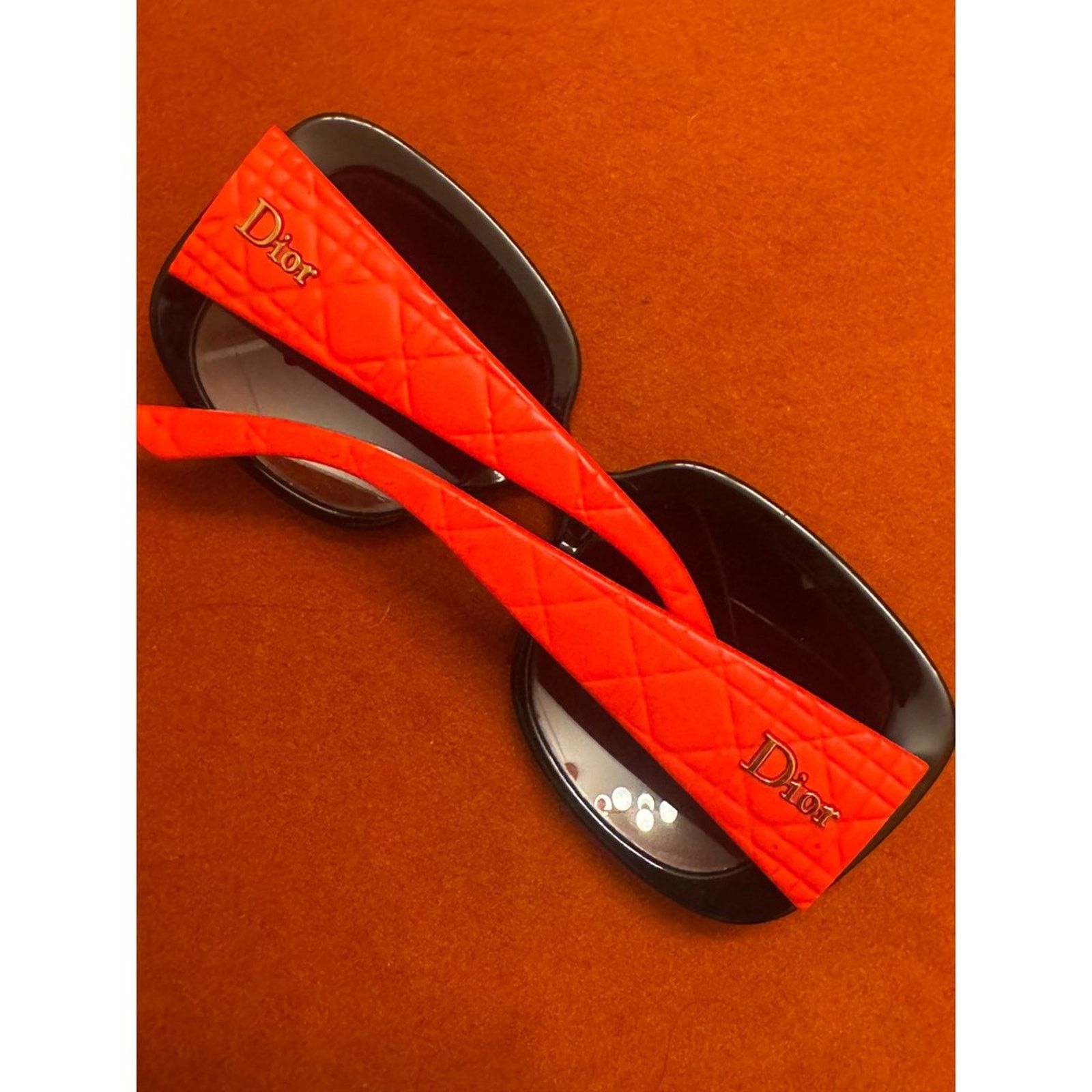 Dior Dior Women's Sunglasses Black Frame Orange Arms Designer Size ONE SIZE - 6 Thumbnail