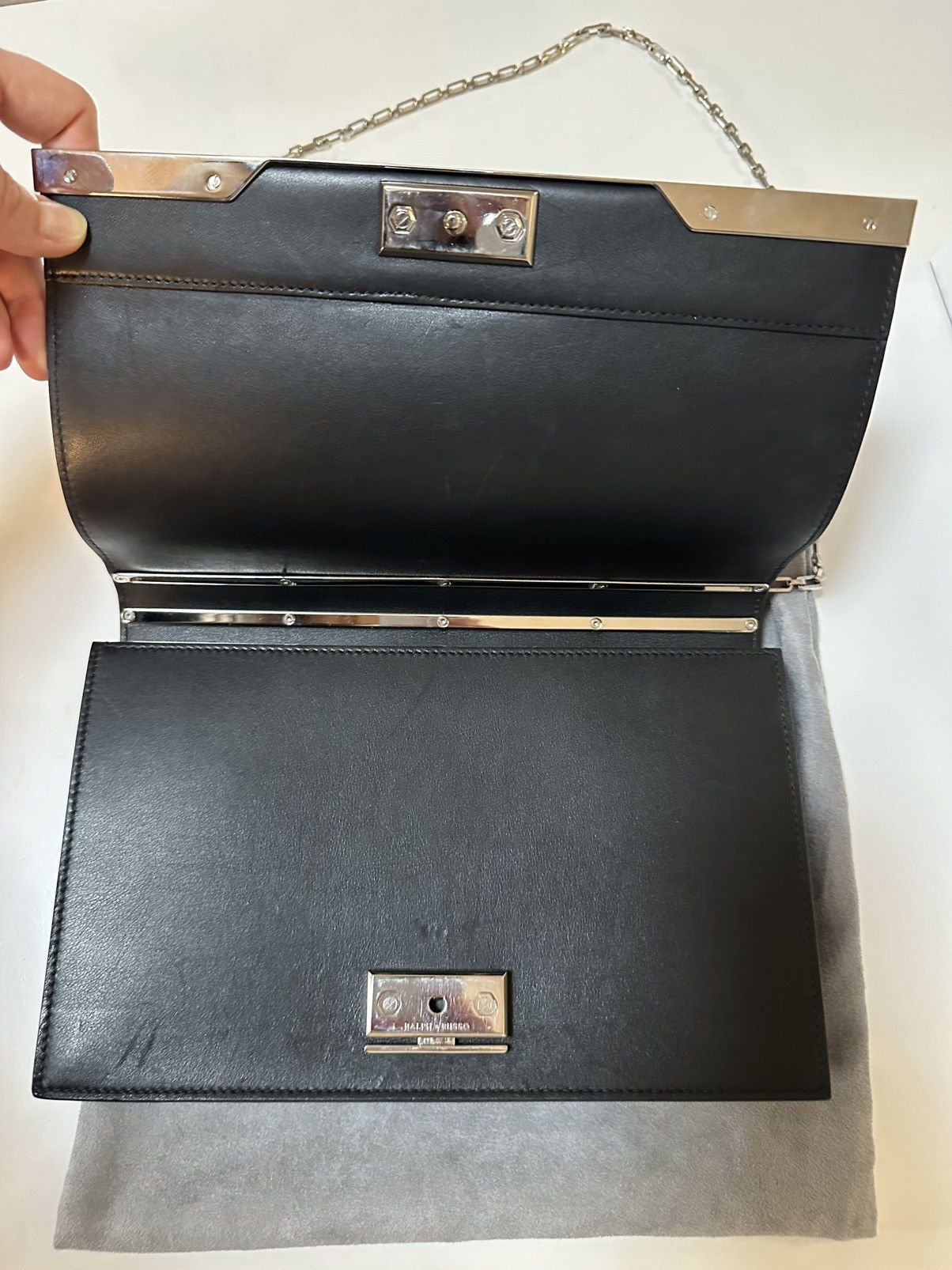 Ralph & Russo Ralph & Russo Empire bag - black leather designer bag Size ONE SIZE - 7 Thumbnail