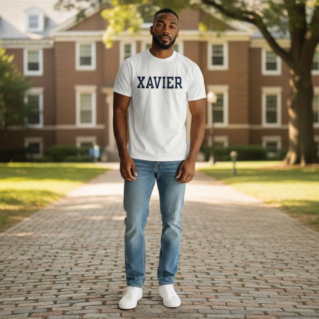 Champion Vintage Champion “Xavier” University Spell-Out Tee – White Size US XL / EU 56 / 4 - 3 Thumbnail