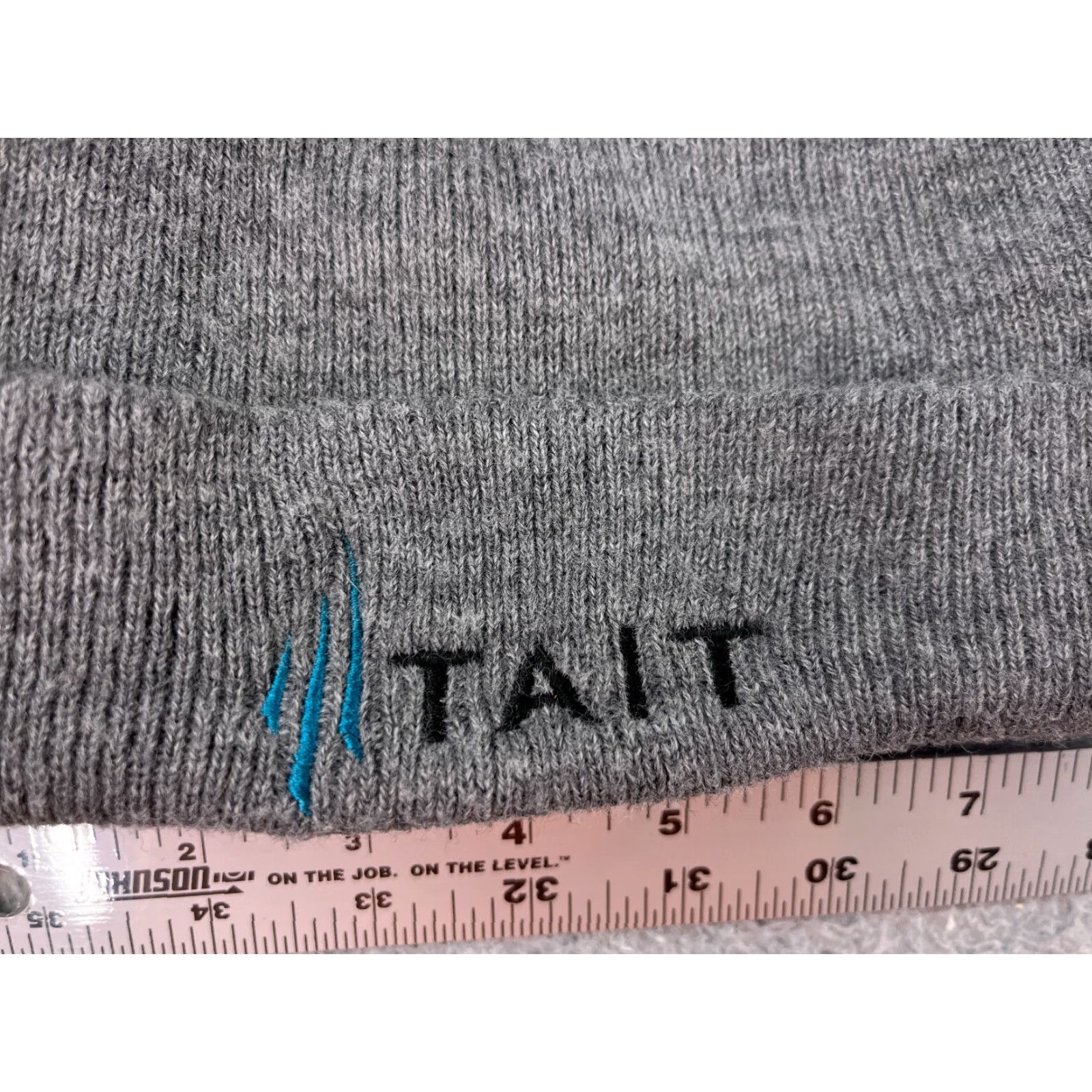 Port & Company Port & Company Beanie Adult One Size Gray Knit Acrylic Logo Ski Construction Mens Size ONE SIZE - 2 Thumbnail