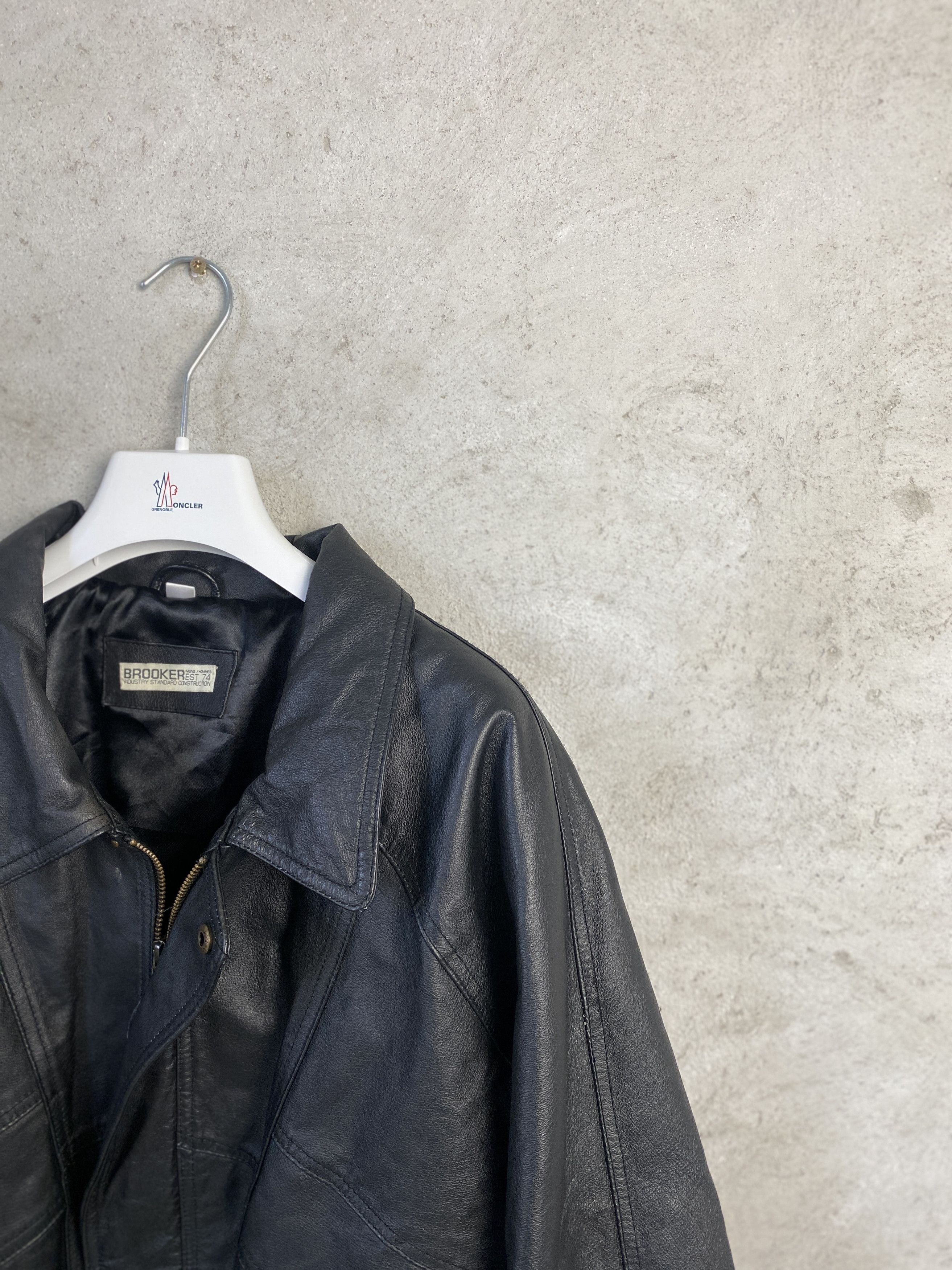 Genuine Leather Vintage real leather jacket heavy opium y2k Size US XL / EU 56 / 4 - 2 Thumbnail
