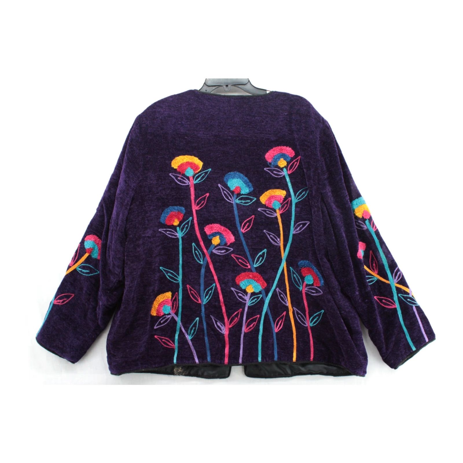 Vintage VINTAGE Julia Kim Art to wear Artsy Deco Embroidered Floral Women's Quirky Jacket Sz 1X Size XL / US 12-14 / IT 48-50 - 5 Thumbnail