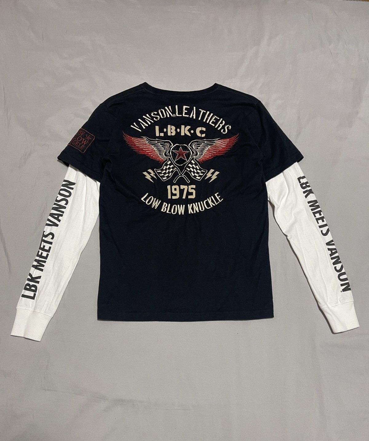 Vanson Leather long sleeve embroidery