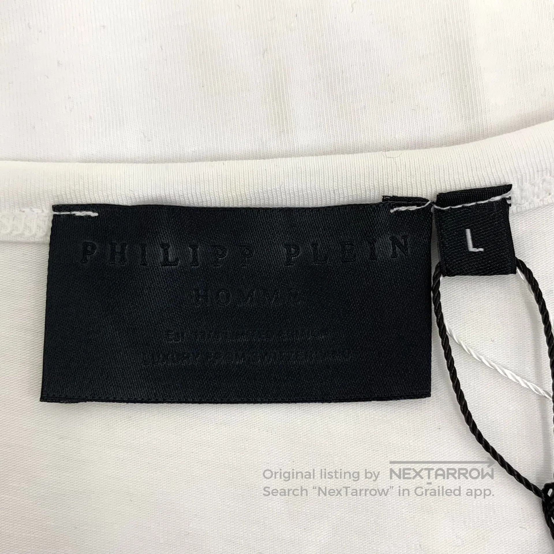 Philipp Plein Philipp Plein White skull embroidery cotton crew neck shor Size US L / EU 52-54 / 3 - 5 Thumbnail