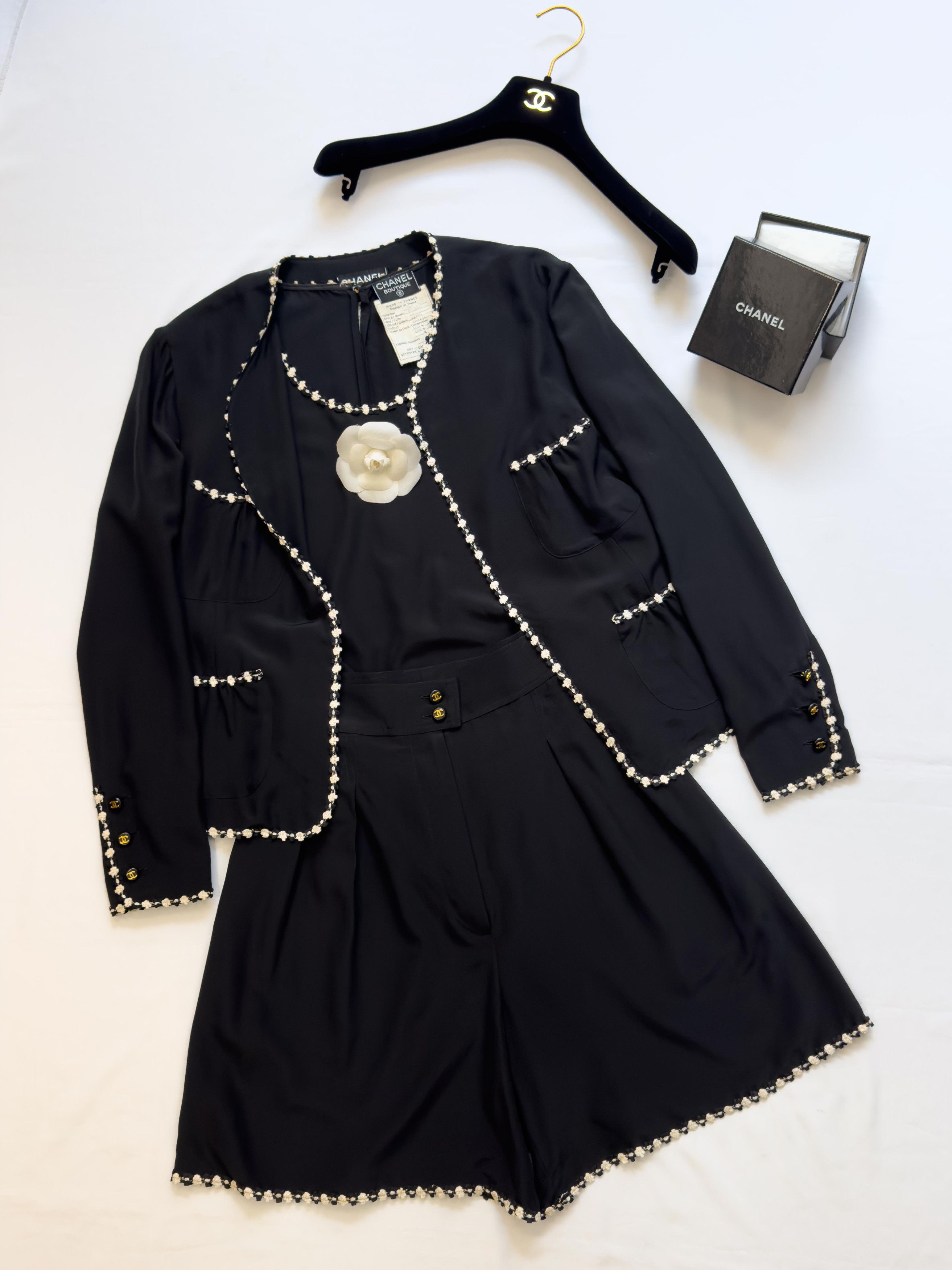 1994 CHANEL Cruise Collection Silk Three Piece