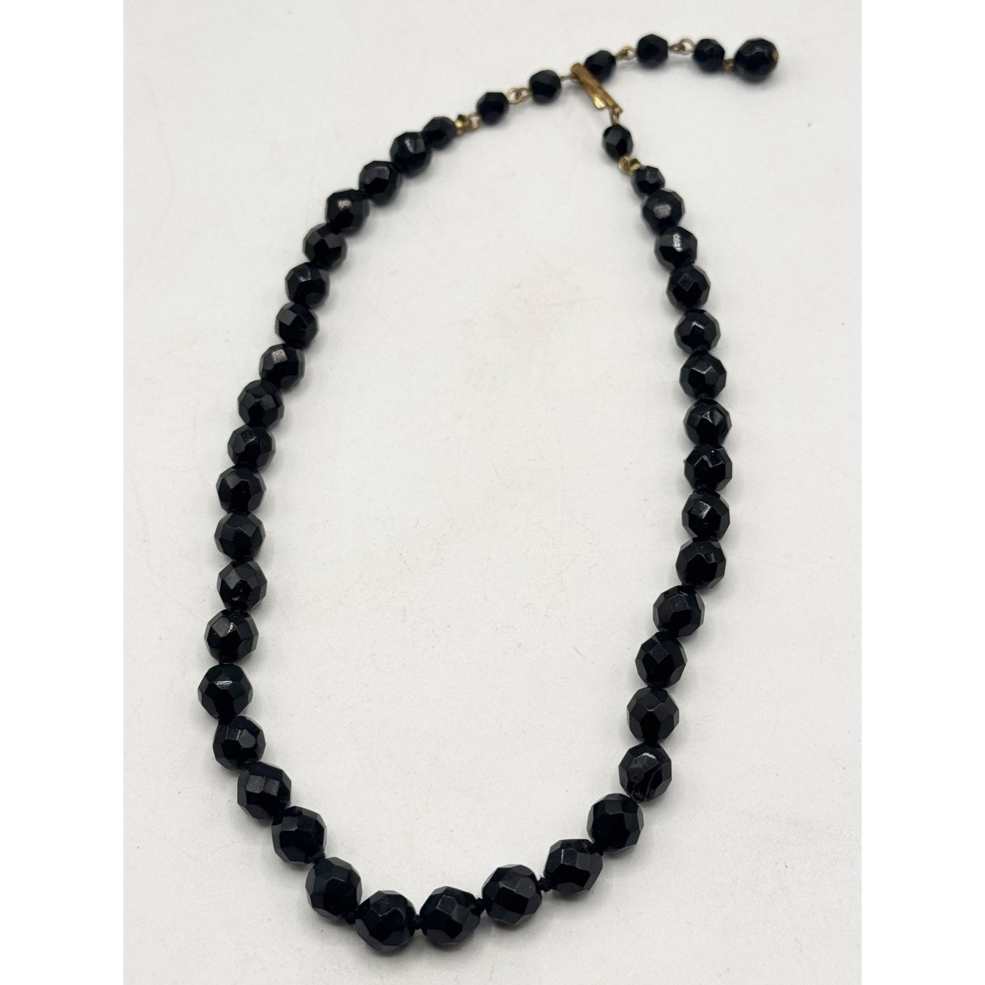 Vintage Estate vintage faceted black crystal necklace Size ONE SIZE - 2 Thumbnail