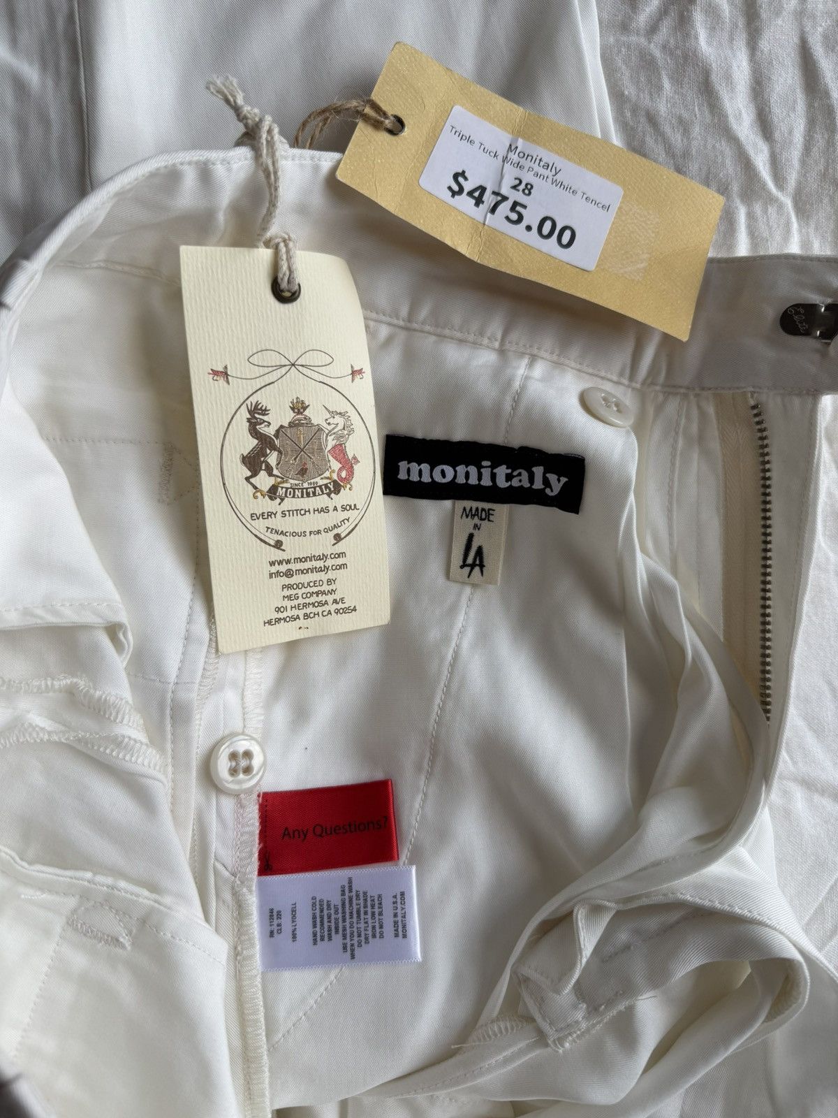 Monitaly Triple Tuck Wide Pant Size US 28 / EU 44 - 3 Thumbnail
