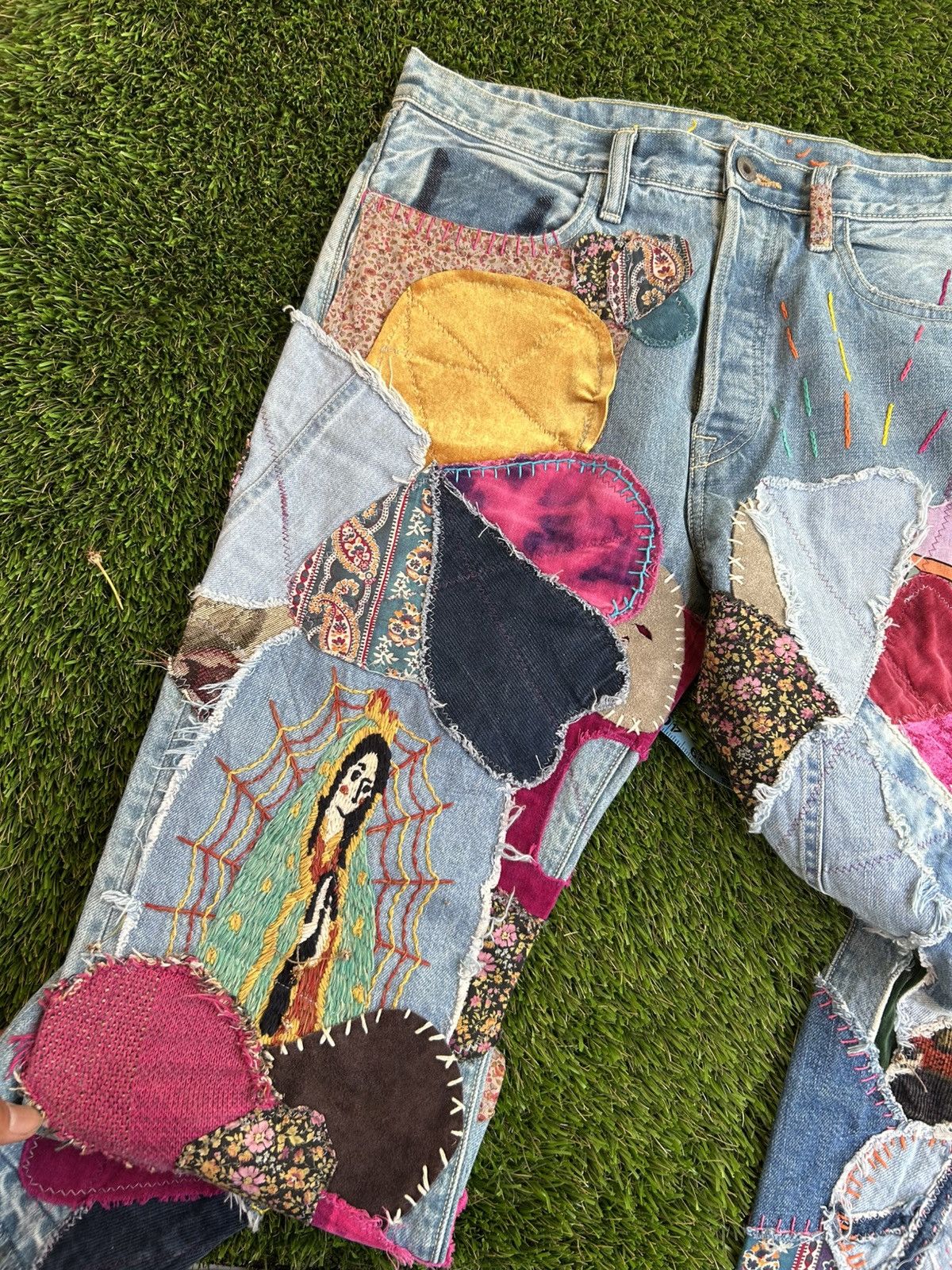 Kapital Kapital Japan Denim Crazy El Paso Monkey Cisco Hippie Jeans Size US 34 / EU 50 - 3 Thumbnail