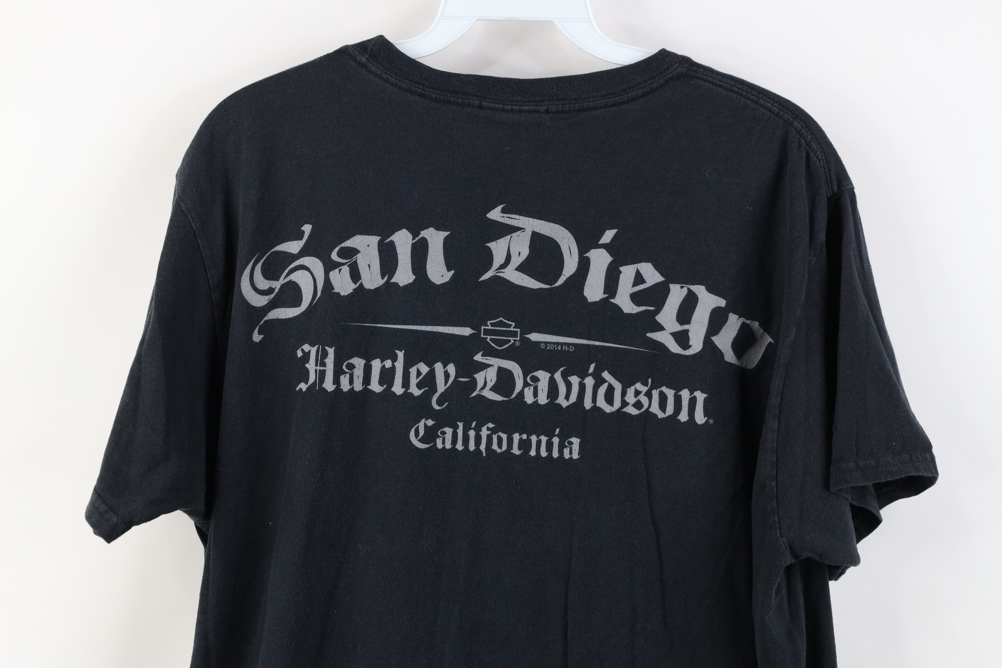 Harley Davidson Vintage Y2K Harley Davidson Spell Old English T-Shirt Black Size US L / EU 52-54 / 3 - 12 Thumbnail