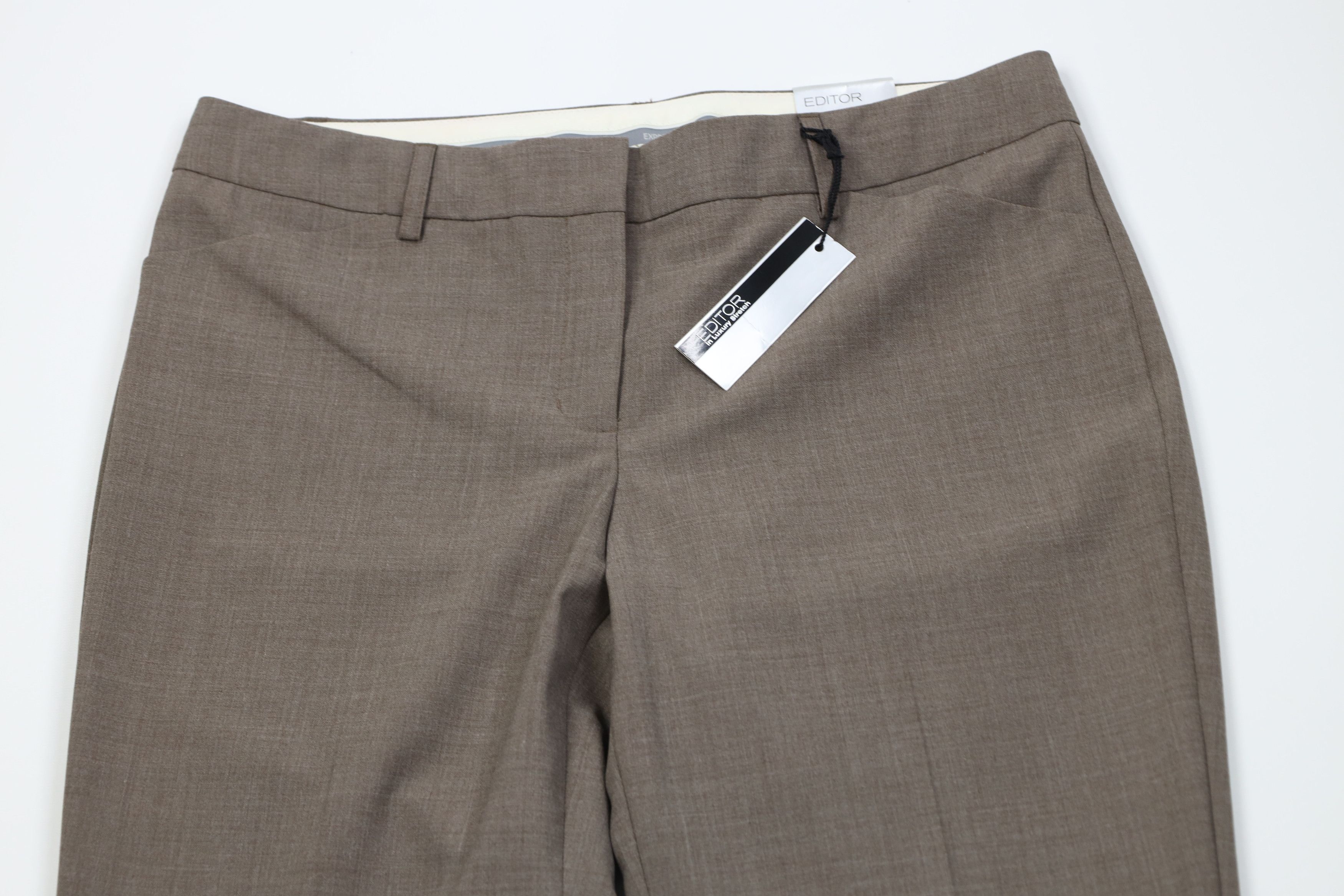 Express Deadstock Vtg Y2K Express Editor Wide Leg Chino Pants Size 32" / US 10 / IT 46 - 2 Thumbnail