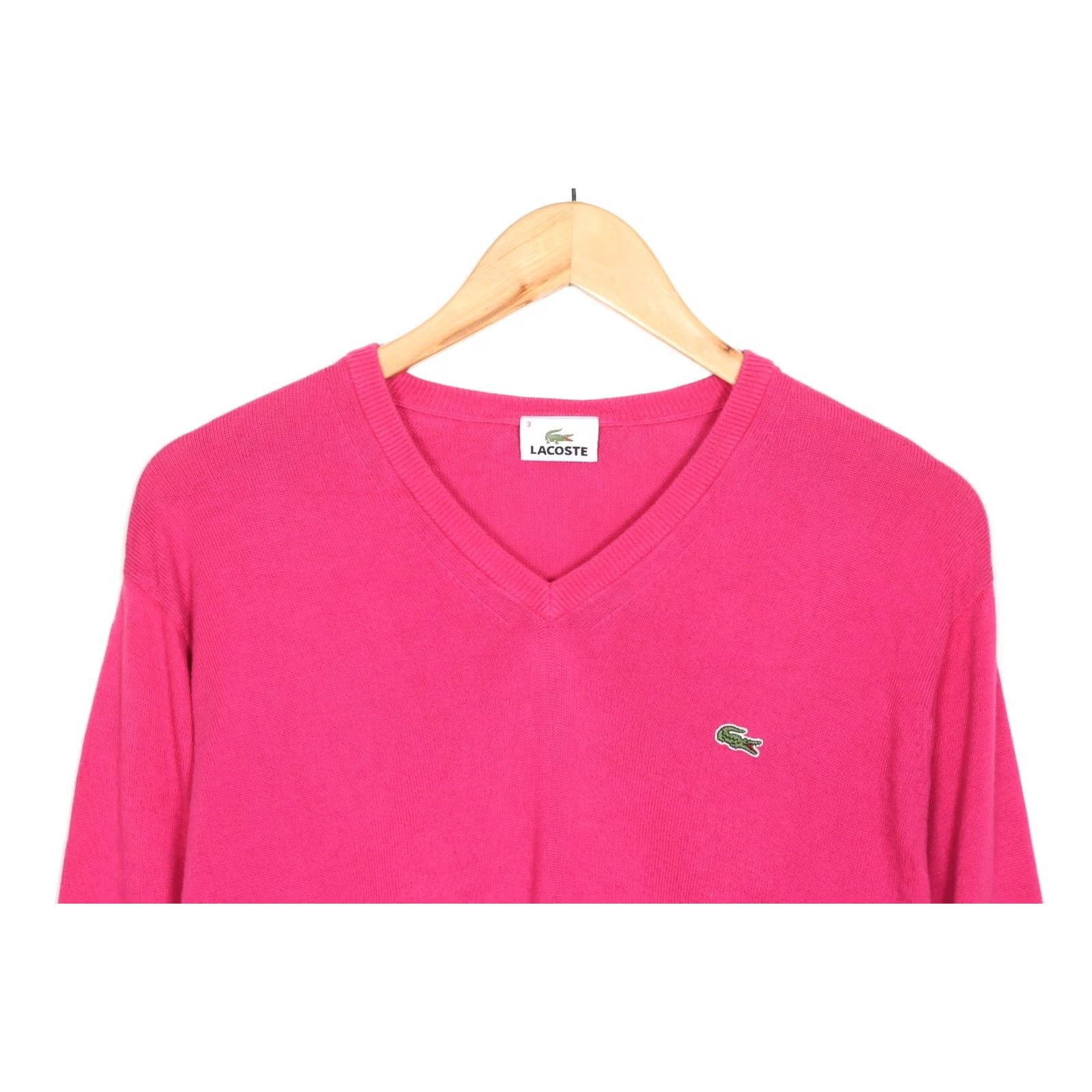 Lacoste LACOSTE V Neck Cotton Jumper Sweater Men Size S / 3 Size US S / EU 44-46 / 1 - 2 Thumbnail