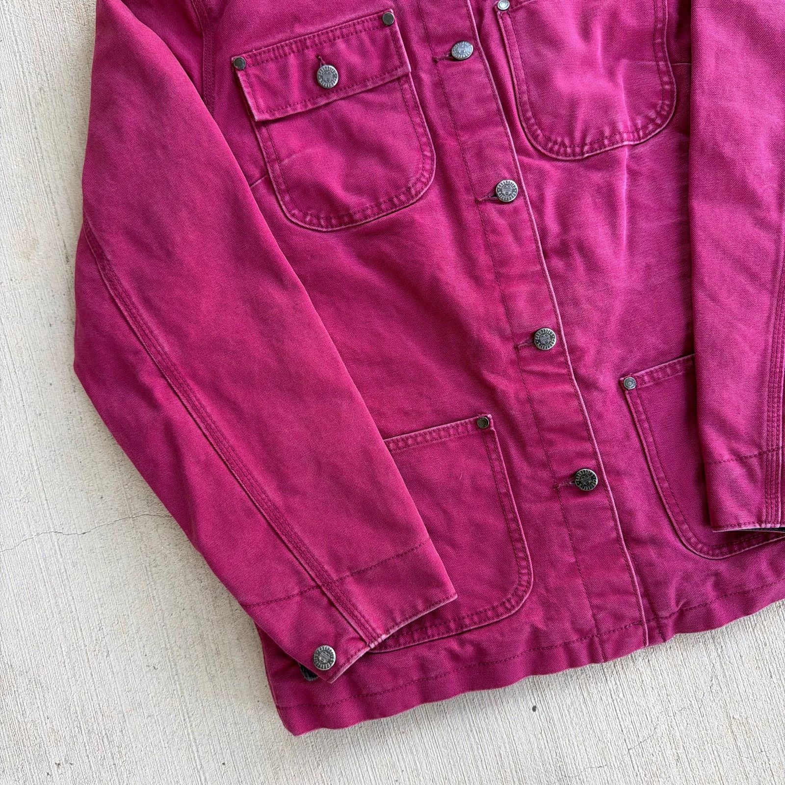 Carhartt × Vintage Carhartt WOMENS pink blanket lined chore work wear jacket Size US M / EU 48-50 / 2 - 2 Thumbnail