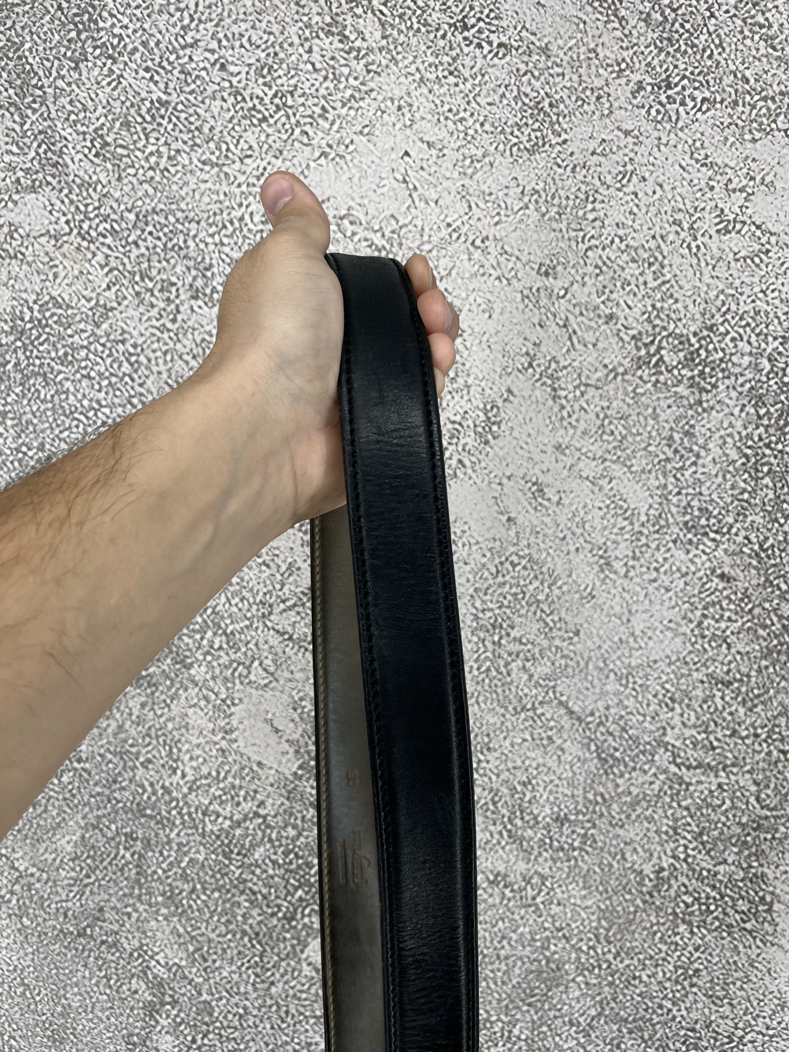 Vintage One Luck Black Leather Belt — Made in Italy Size ONE SIZE - 5 Thumbnail