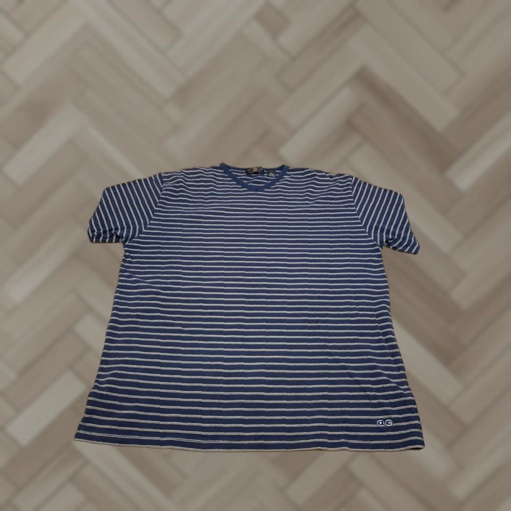 American Eagle Outfitters VINTAGE American Eagle Shirt Mens XL Blue Striped V Neck Casual Size US XL / EU 56 / 4 - 1 Thumbnail