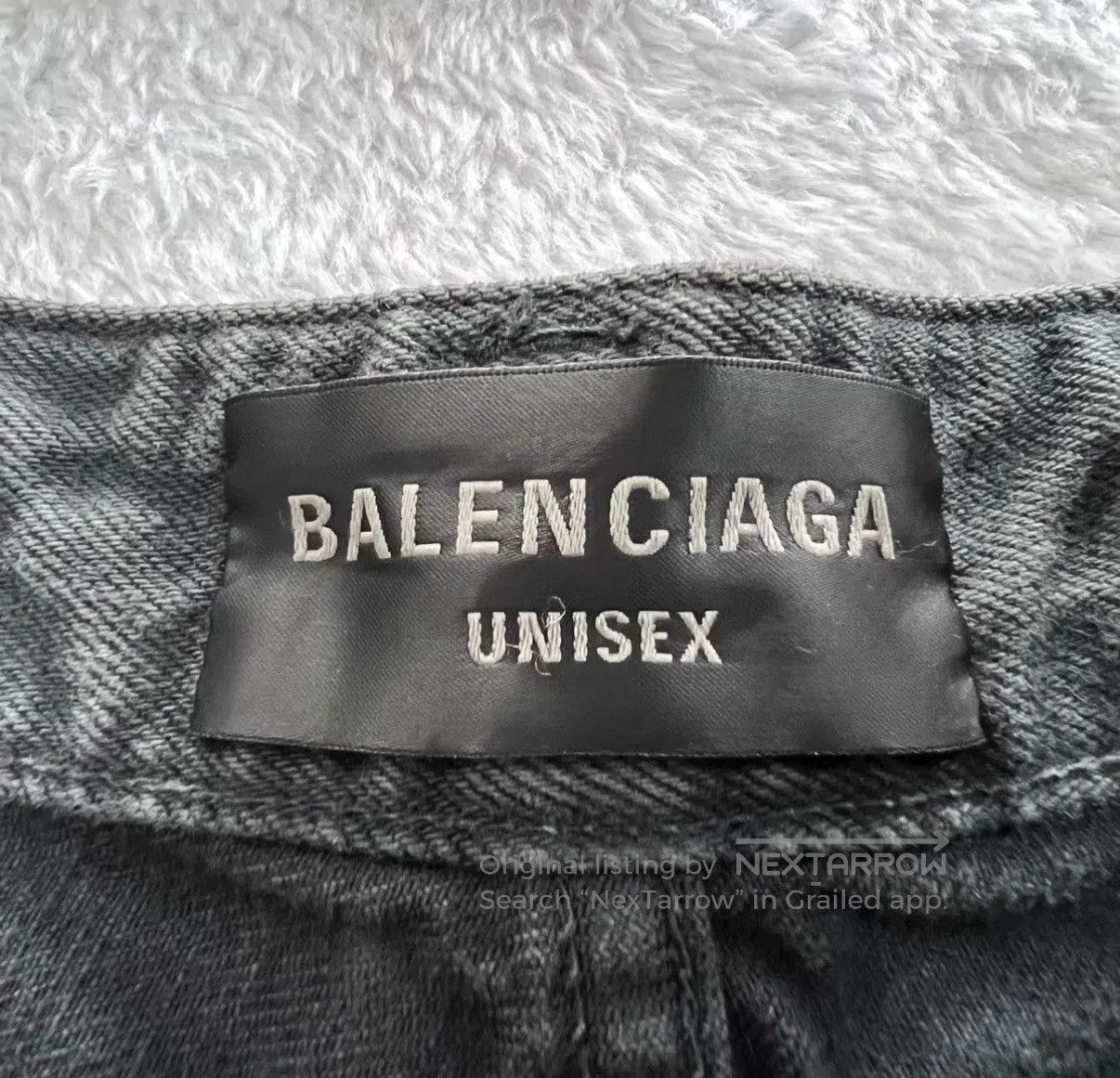 Balenciaga Gray Denim Shorts with Frayed Hem Size 34. Size US 34 / EU 50 - 3 Thumbnail