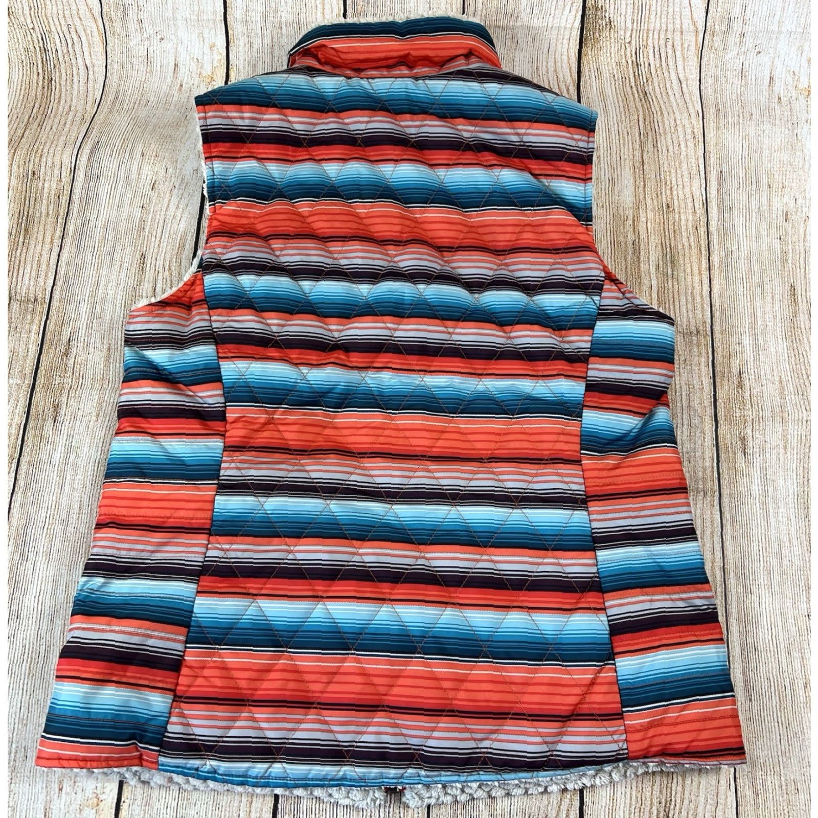 Ariat Ariat Women’s Hallstatt Reversible Serape Aztec Stripe Vest Full Zip M Multicolor Polyester Softshell Quilted Reversible Pockets Size M / US 6-8 / IT 42-44 - 2 Thumbnail