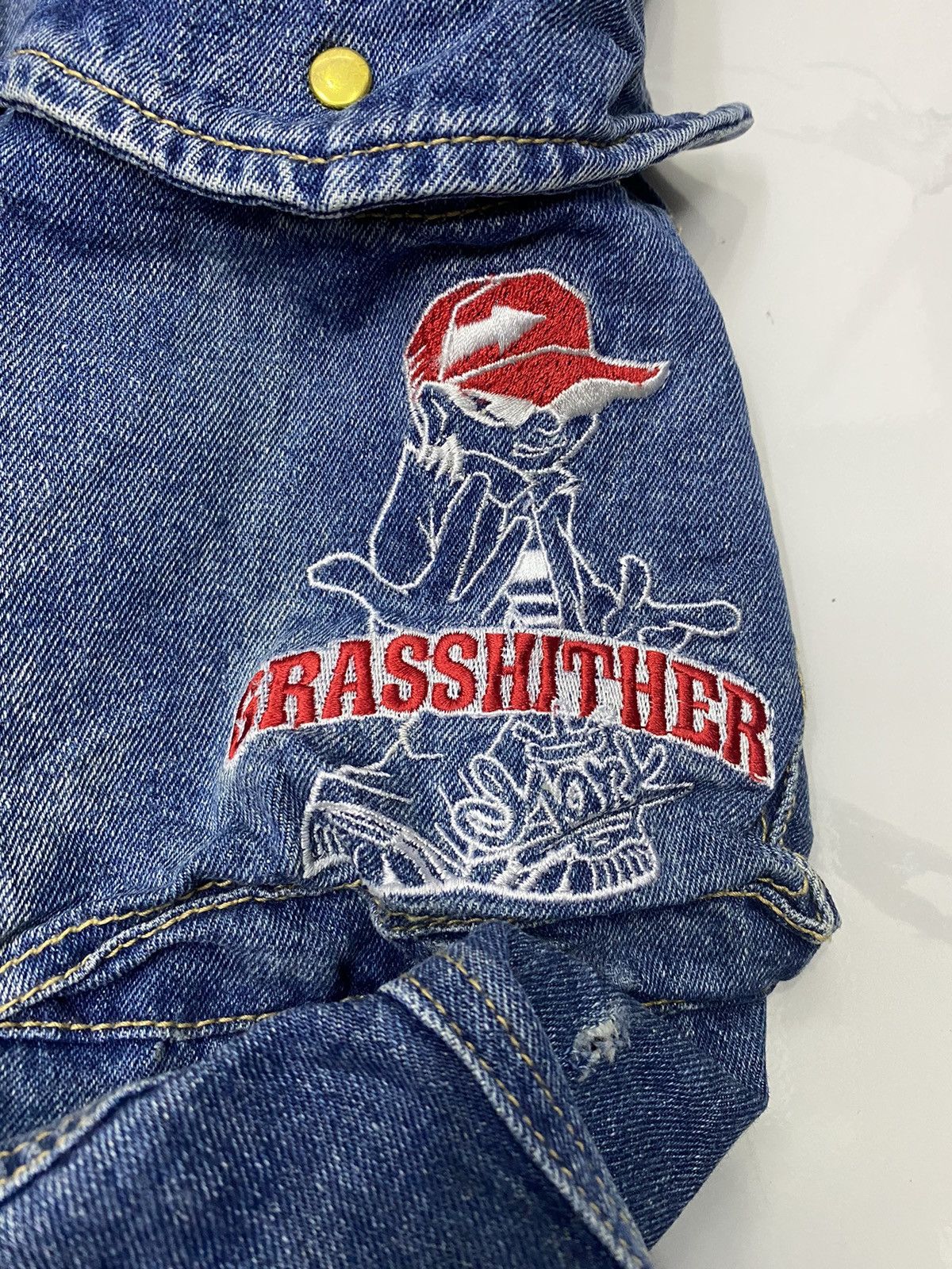 JNCO VINTAGE MARK GRASSHITHER STREETWEAR BAGGY DENIM CARGO JEANS Size US 40 / EU 56 - 7 Thumbnail