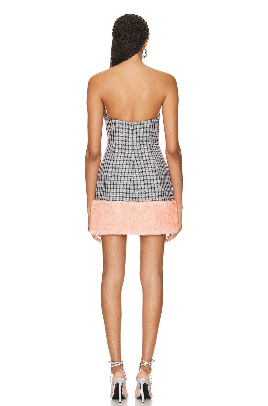 Area AREA Faux Fur Trim Strapless Mini Dress size US 8 Size M / US 6-8 / IT 42-44 - 4 Thumbnail